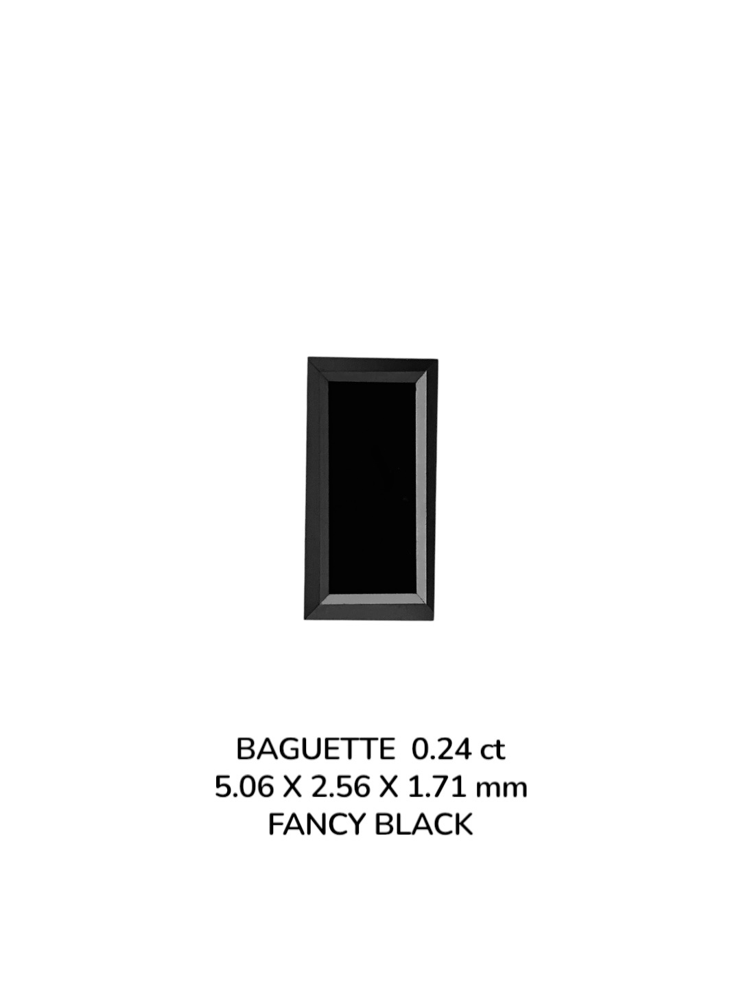 0.24 Carat Natural Fancy Black Baguette Diamond SE-9109T56
