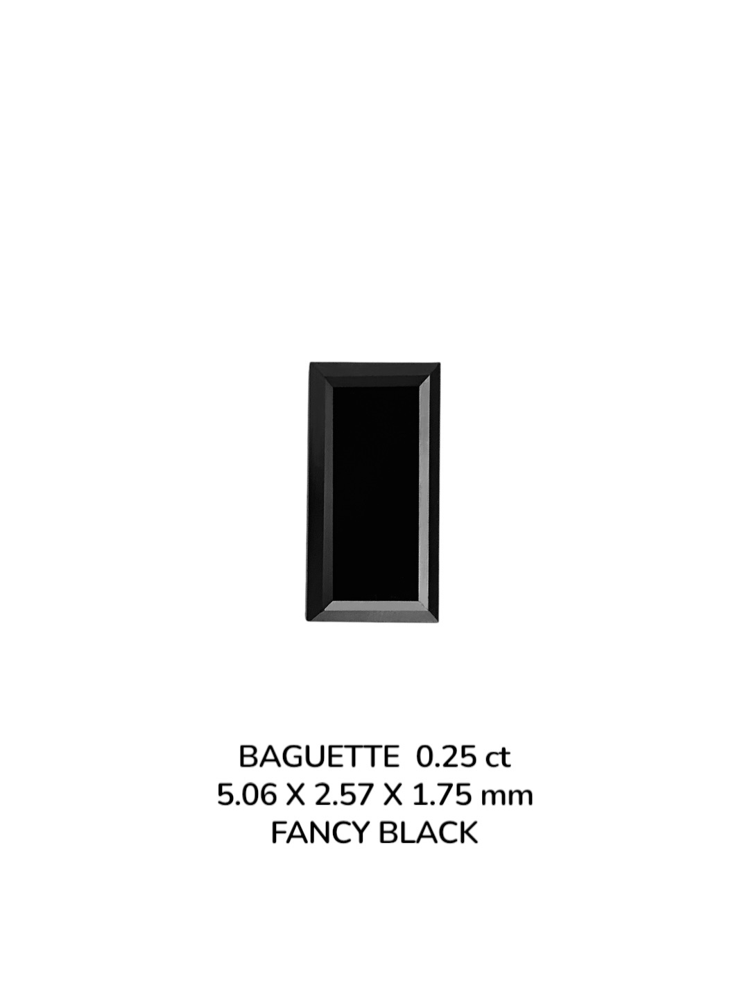 0.25 Carat Natural Fancy Black Baguette Diamond SE-9109T57