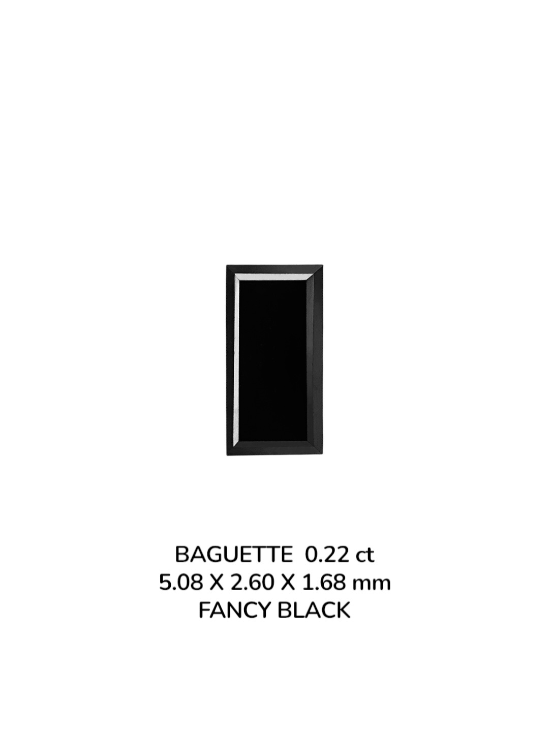 0.22 Carat Natural Fancy Black Baguette Diamond SE-9109T58