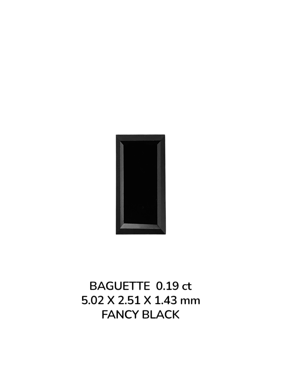 0.19 Carat Natural Fancy Black Baguette Diamond SE-9109T7