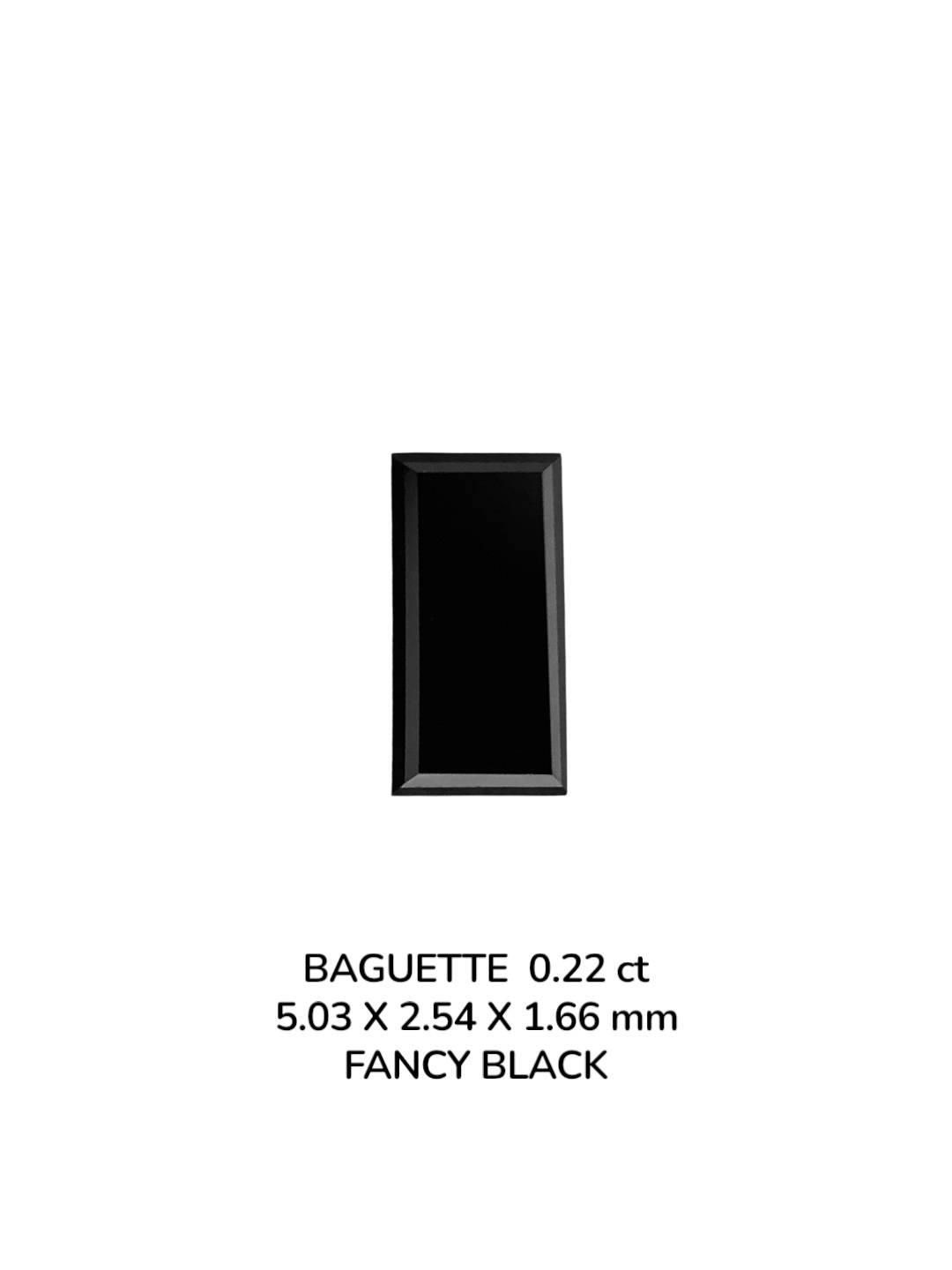 0.22 Carat Natural Fancy Black Baguette Diamond SE-9109T8