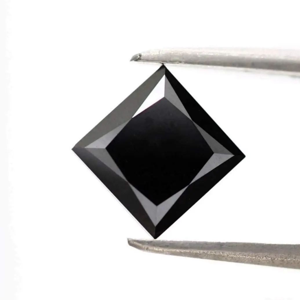GIA 3.73 Carat Natural Fancy Black Princess Diamond SE-6798TG