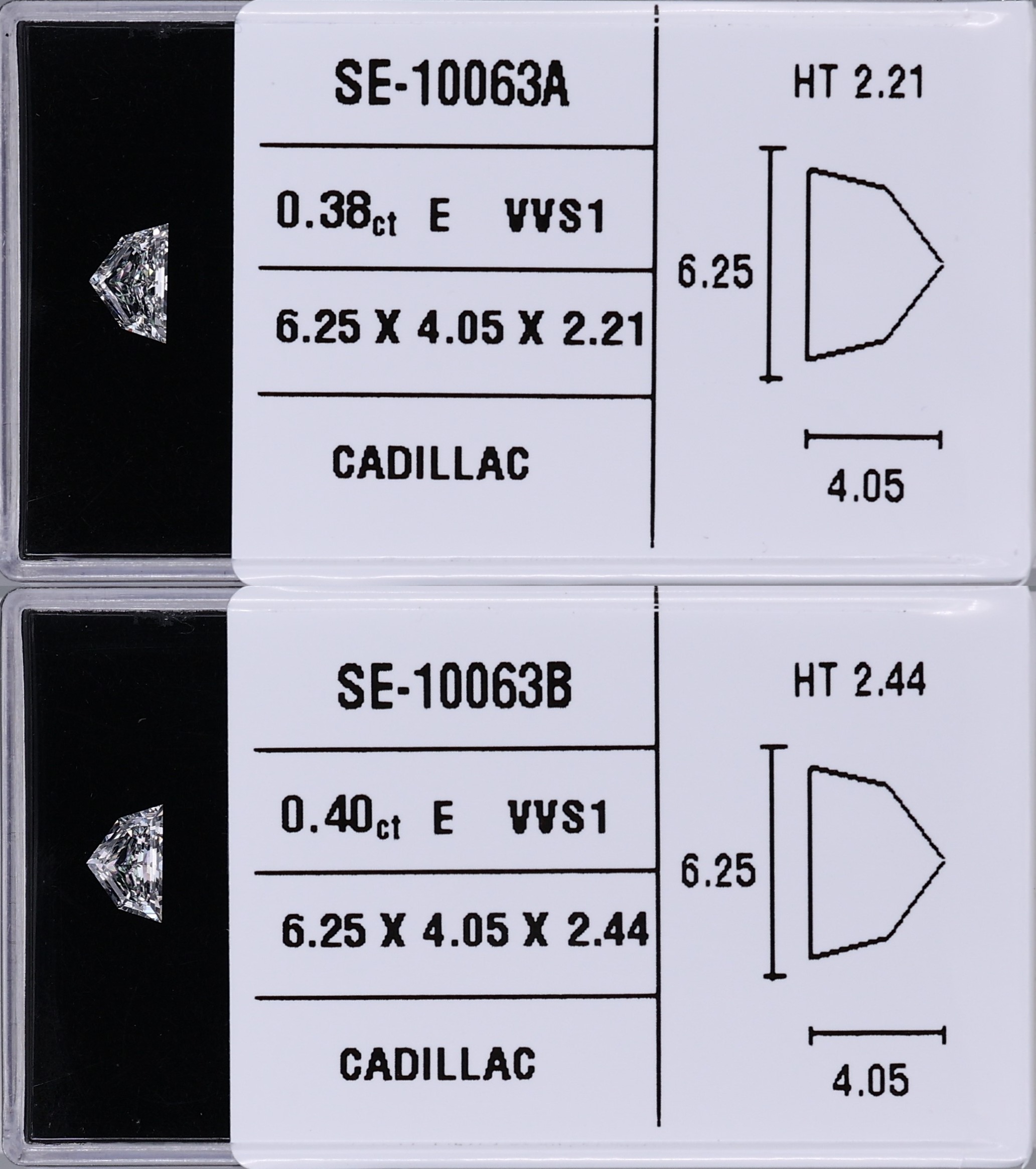 0.38 Carat Natural E VVS1 Trapezoid Diamond SE-10063A