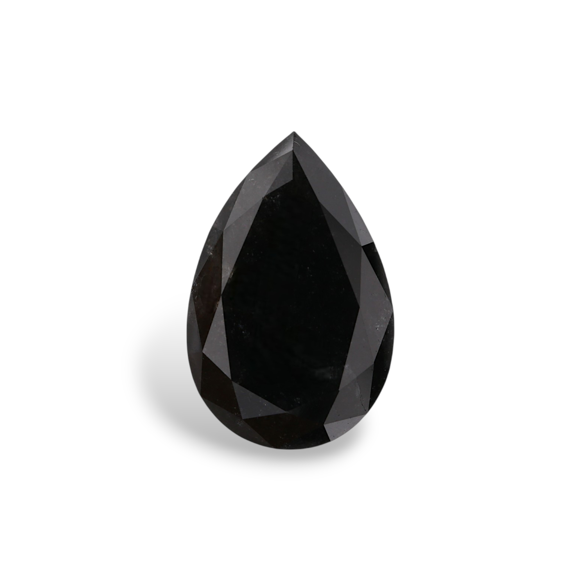 GIA 3.27 Carat Natural Fancy Black Pear Diamond SE-6546GN