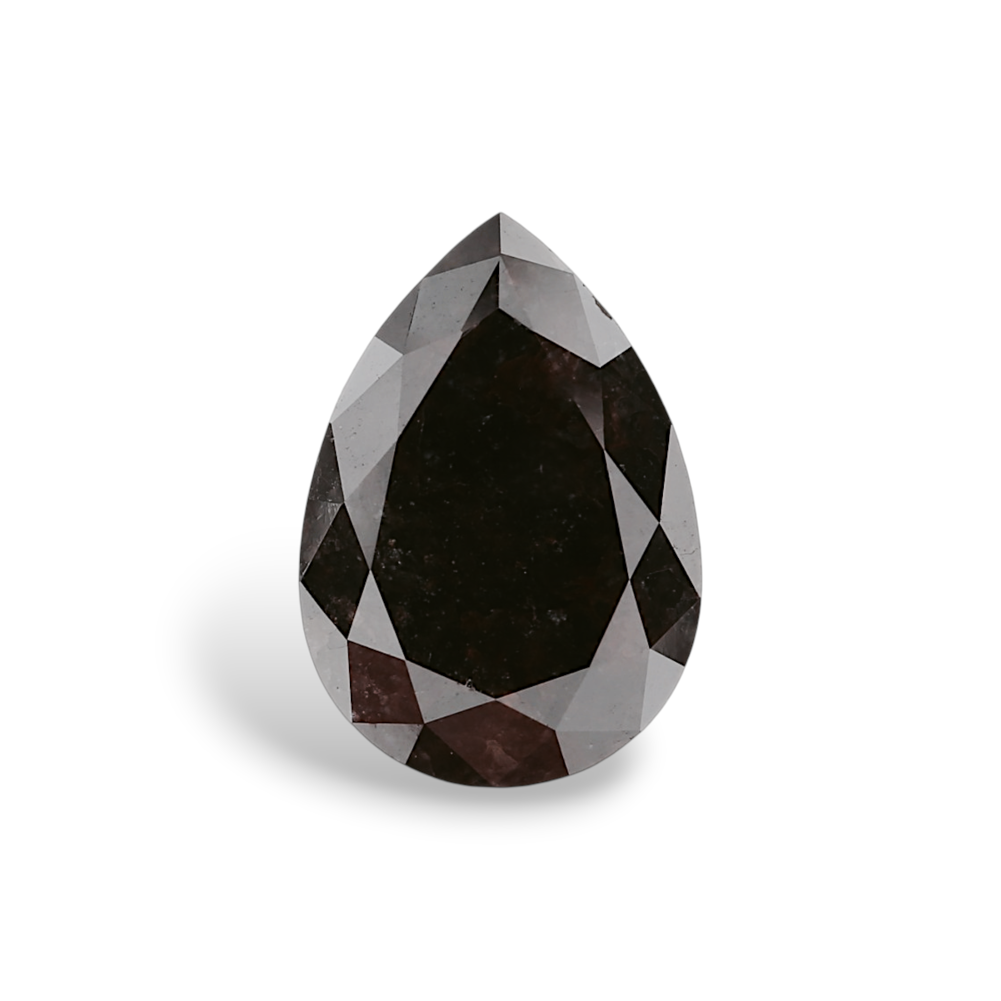 GIA 3.63 Carat Natural Fancy Black Pear Diamond SE-7565GN