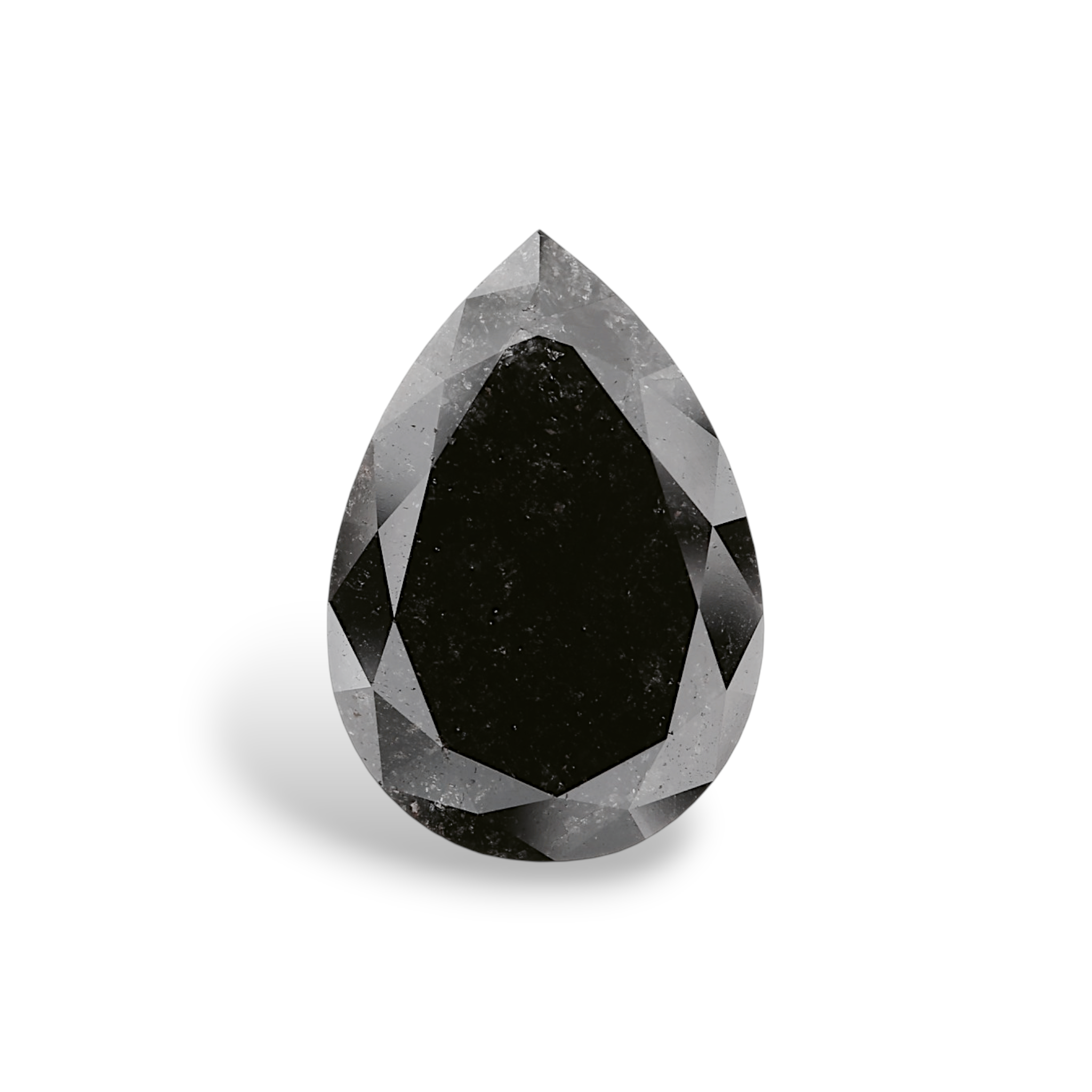 GIA 6.17 Carat Natural Fancy Black Pear Diamond SE-7823GN