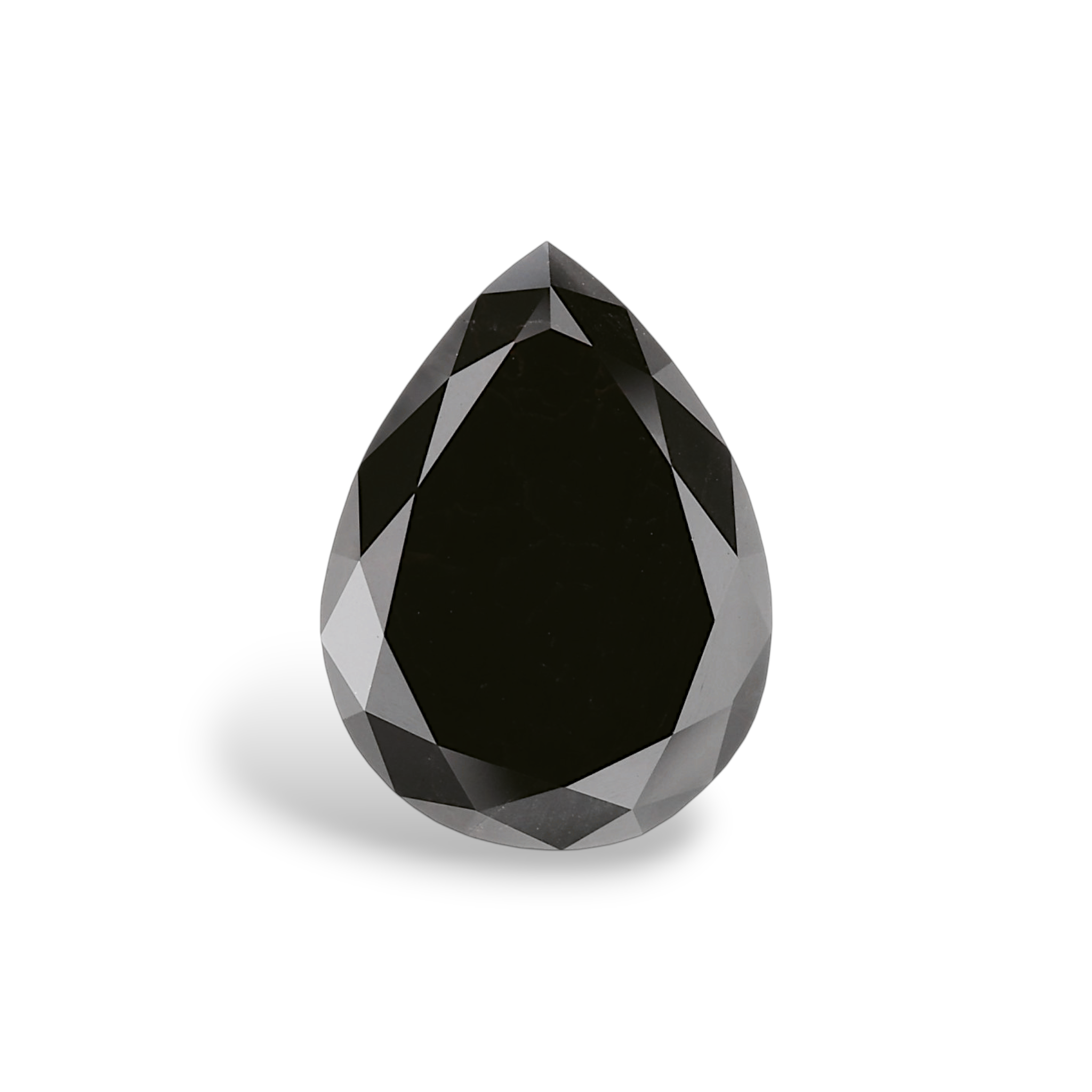 GIA 4.14 Carat Natural Fancy Black Pear Diamond SE-7893GN
