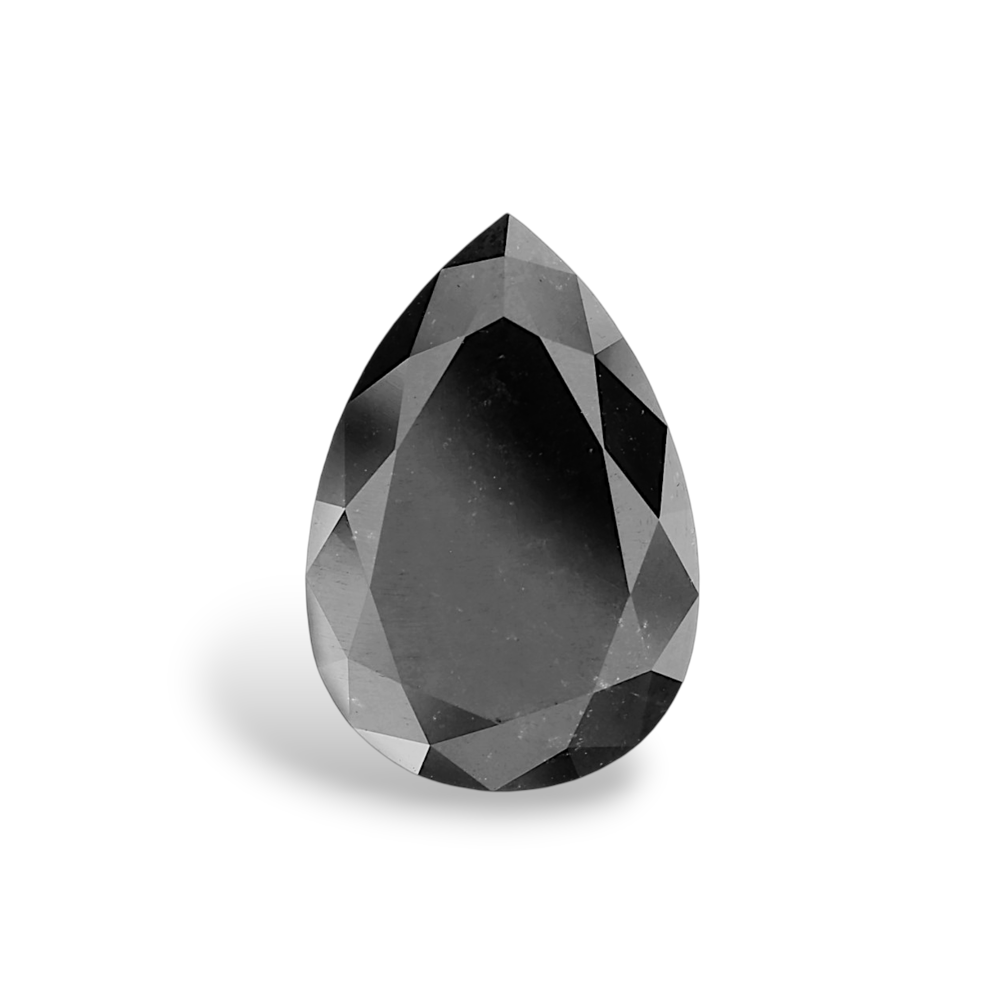GIA 3.81 Carat Natural Fancy Black Pear Diamond SE-7894GN