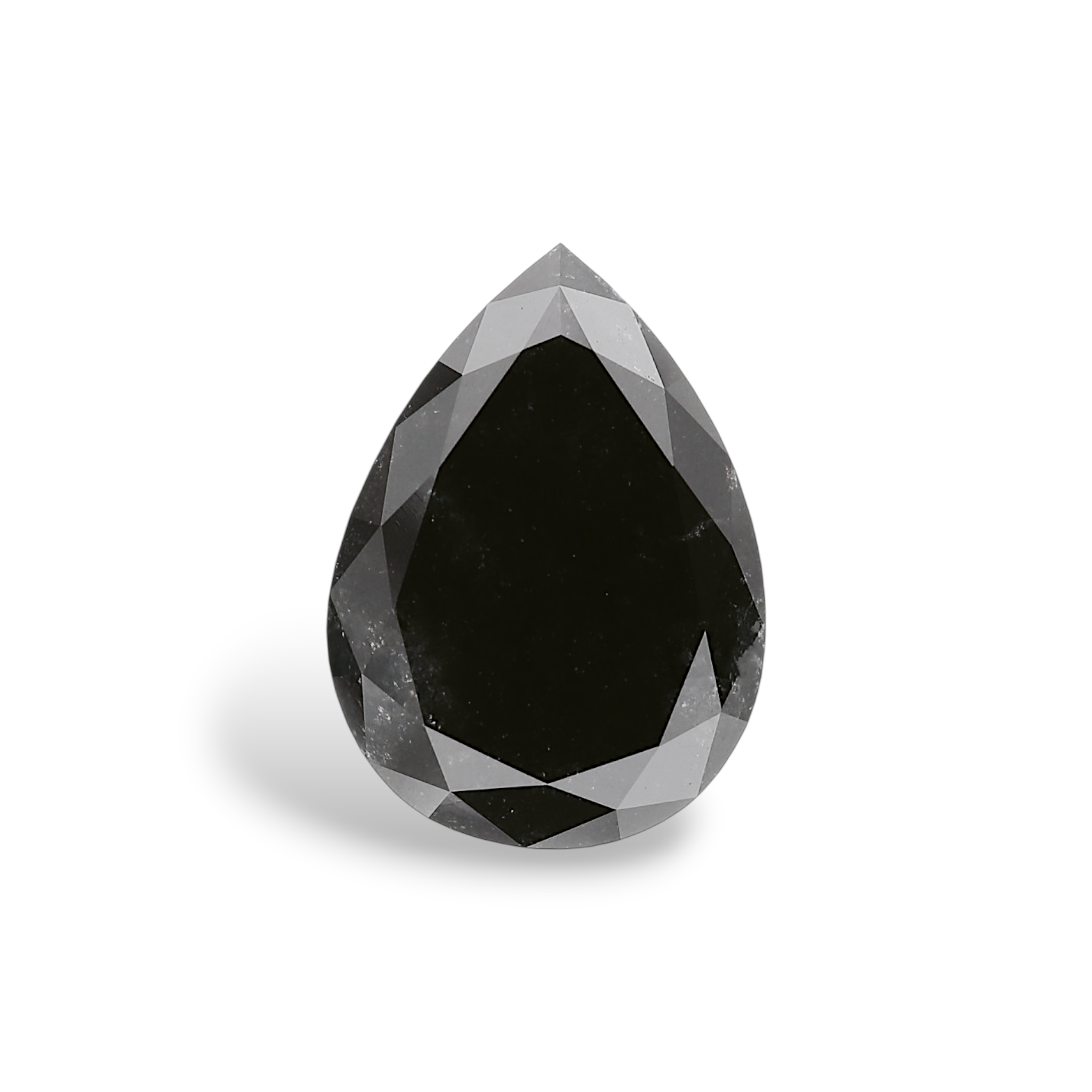 GIA 3.27 Carat Natural Fancy Black Pear Diamond SE-8296GN