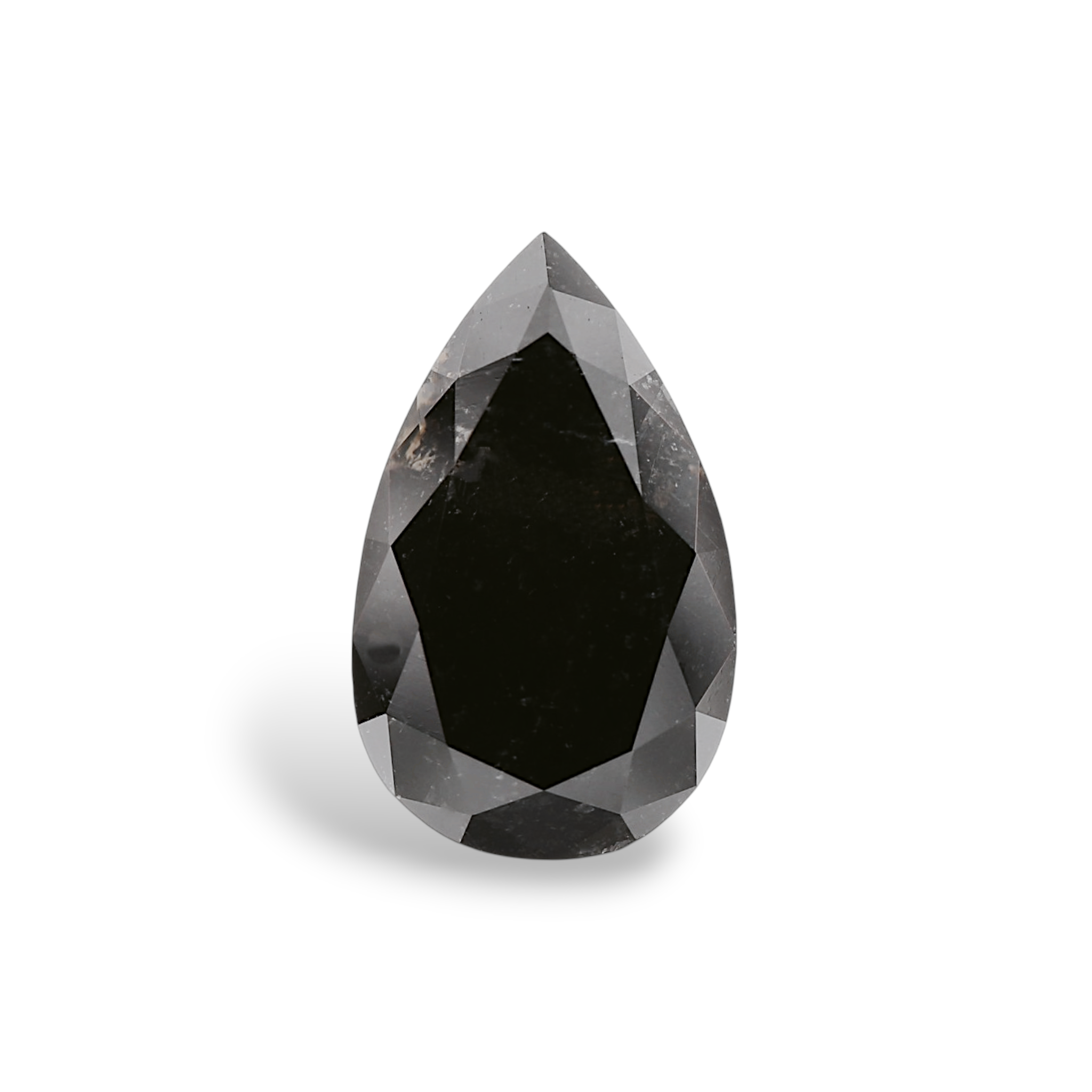 GIA 2.92 Carat Natural Fancy Black Pear Diamond SE-8793GN