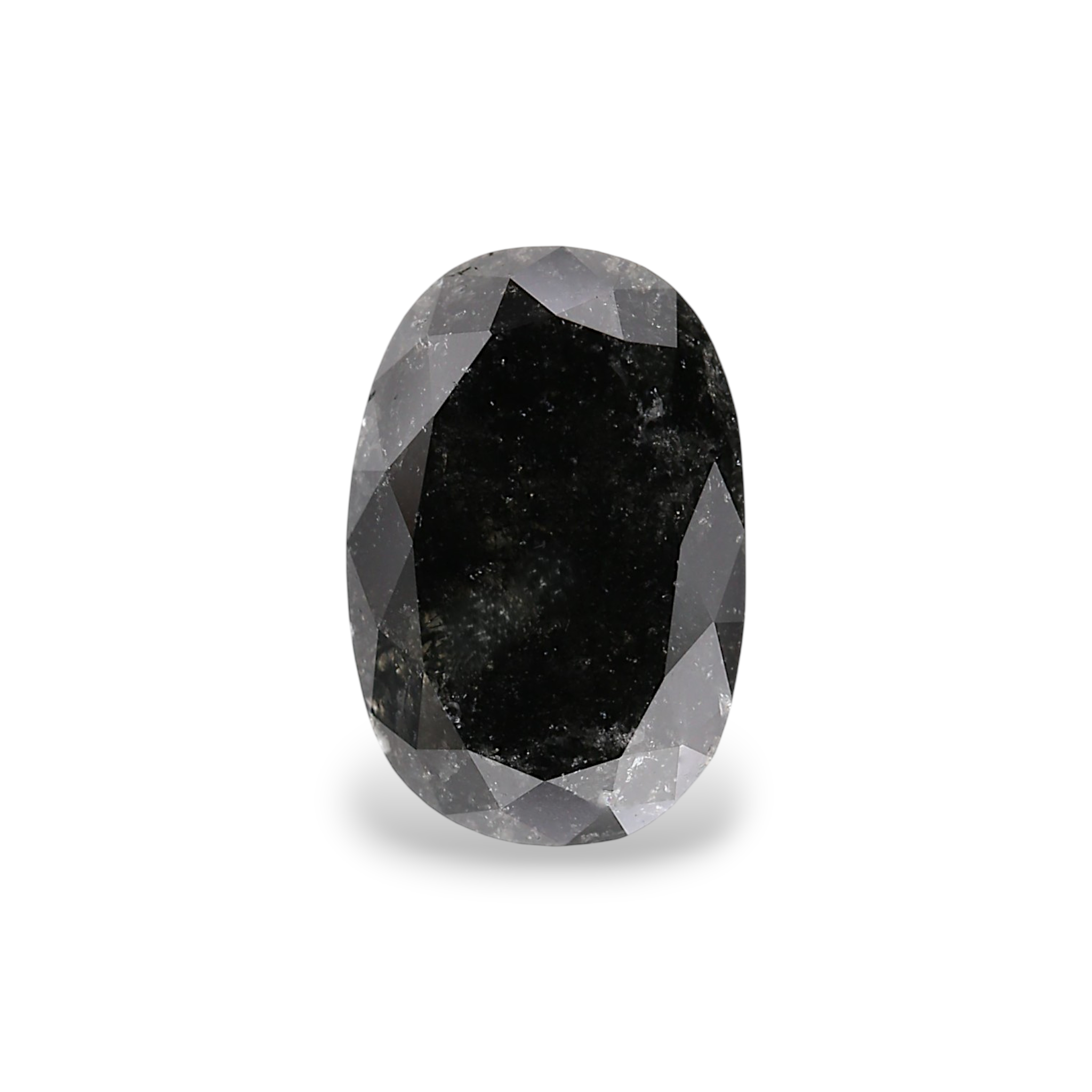 GIA 2.91 Carat Natural Fancy Black Oval Diamond SE-8800GN