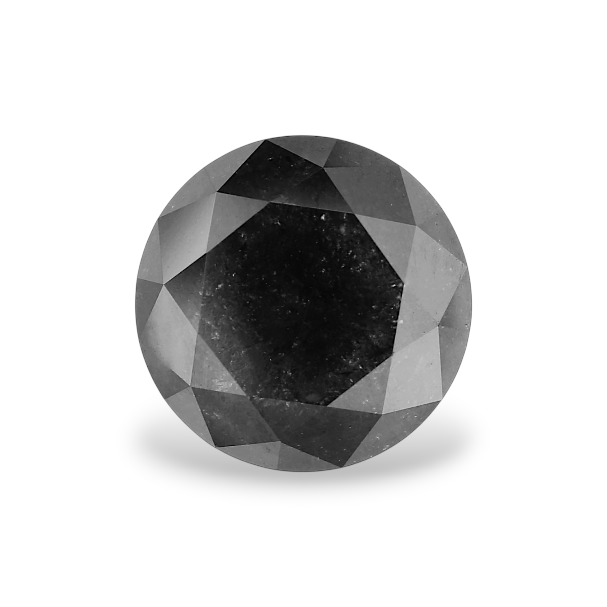 GIA 3.48 Carat Natural Fancy Black Round Diamond SE-8804GN