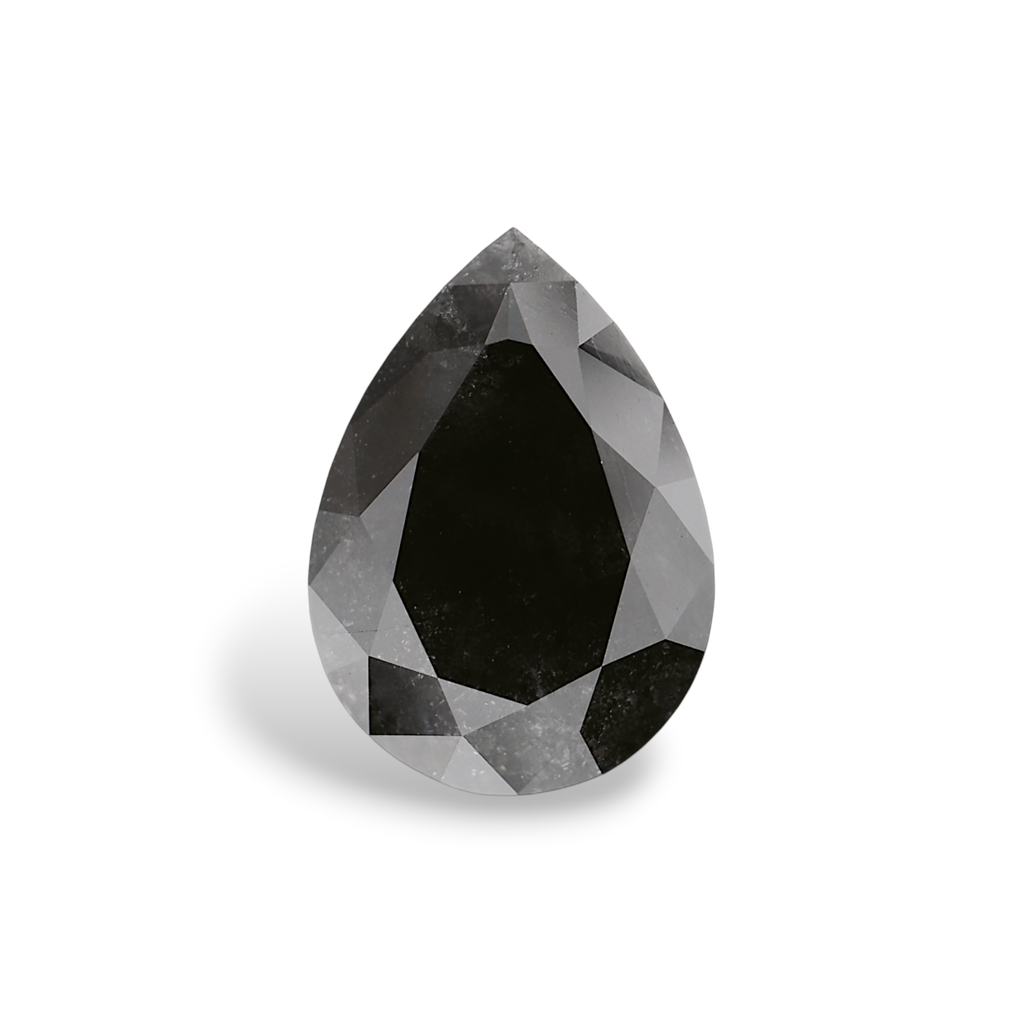 GIA 3.36 Carat Natural Fancy Black Pear Diamond SE-8828GN