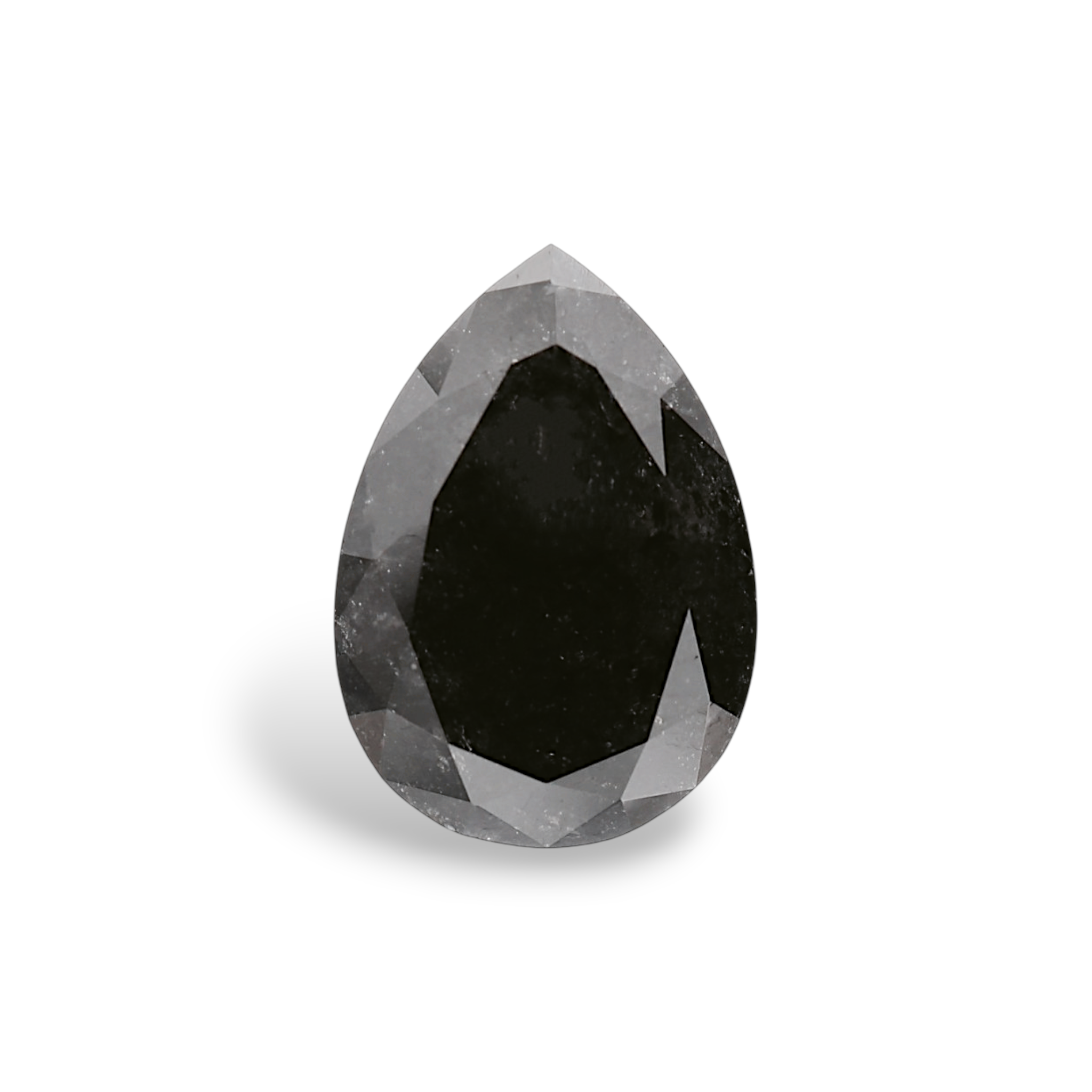 GIA 2.97 Carat Natural Fancy Black Pear Diamond SE-8830GN