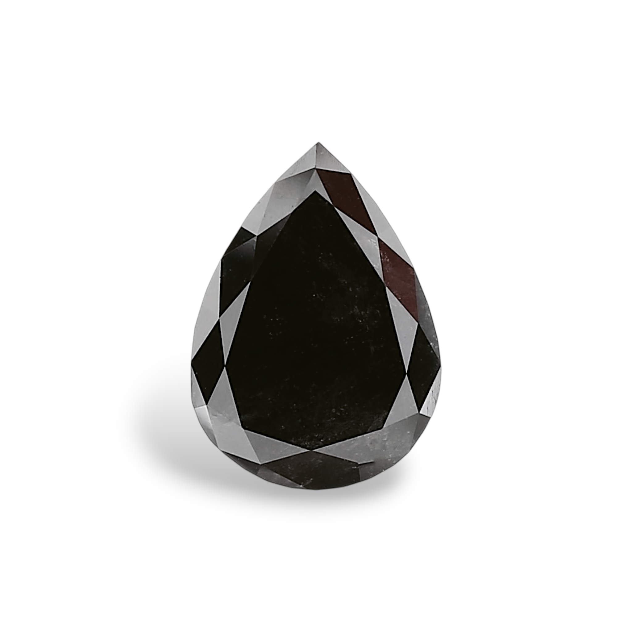 GIA 3.51 Carat Natural Fancy Black Pear Diamond SE-8834GN