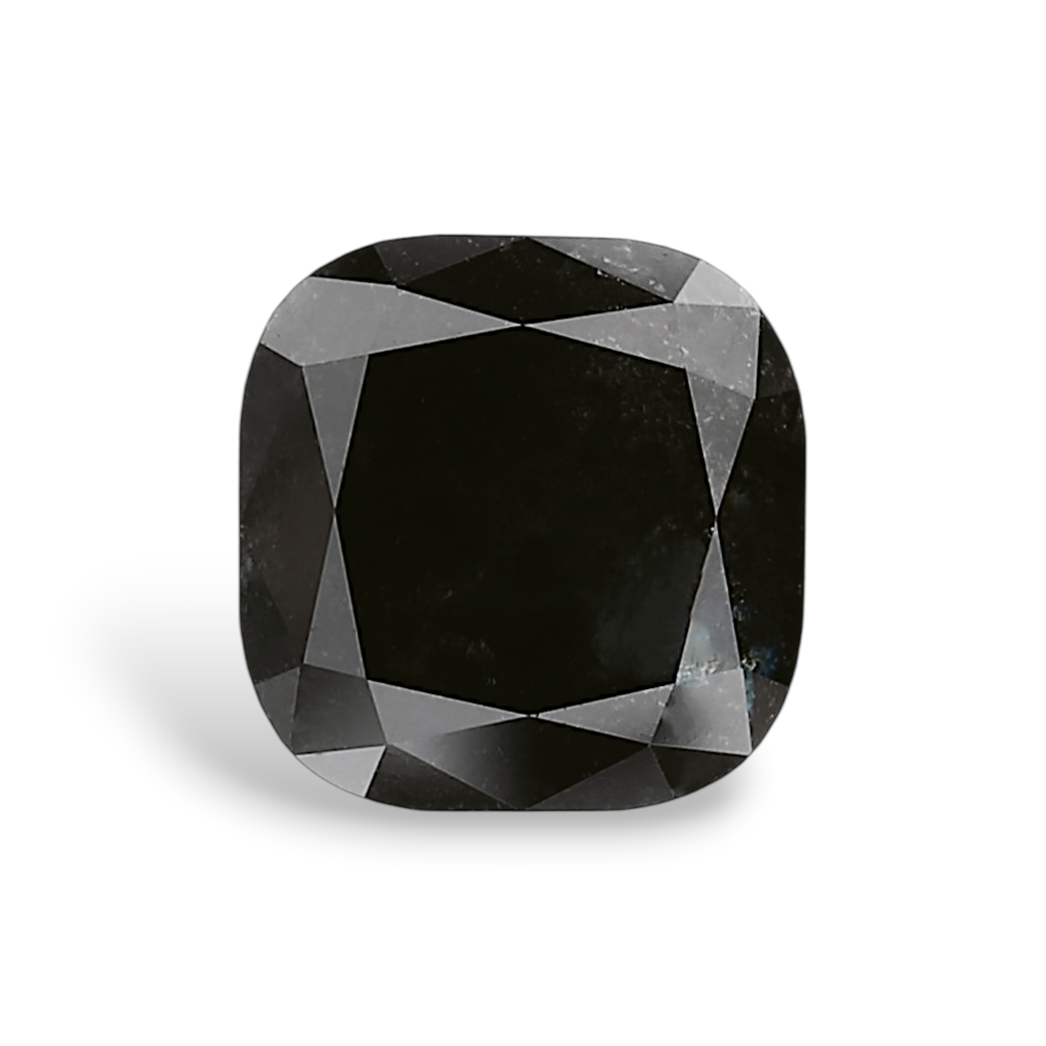 GIA 3.44 Carat Natural Fancy Black Cushion Diamond SE-8850GN