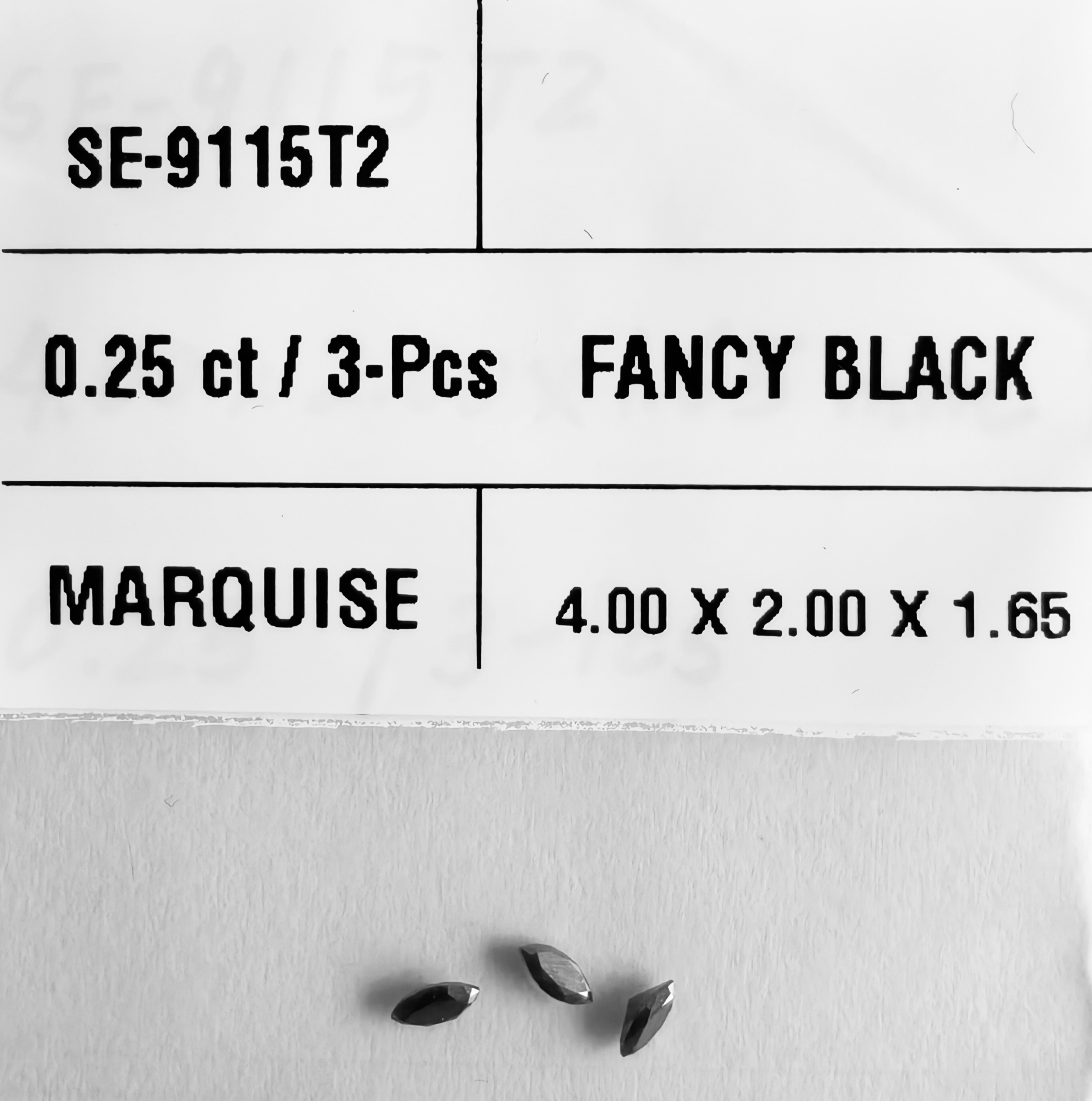 0.25 Carat Natural Fancy Black Marquise Diamond SE-9115T2
