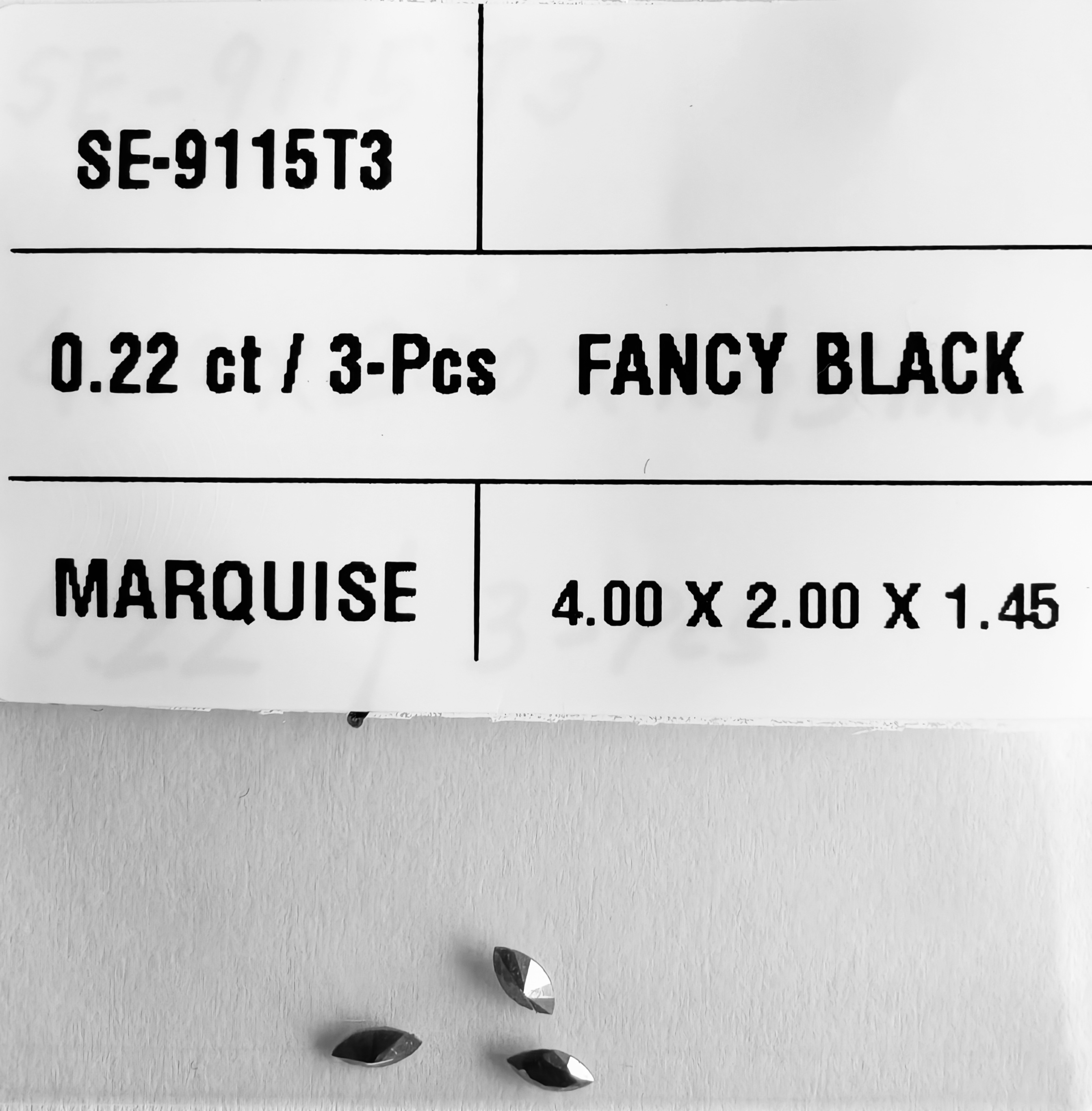 0.22 Carat Natural Fancy Black Marquise Diamond SE-9115T3