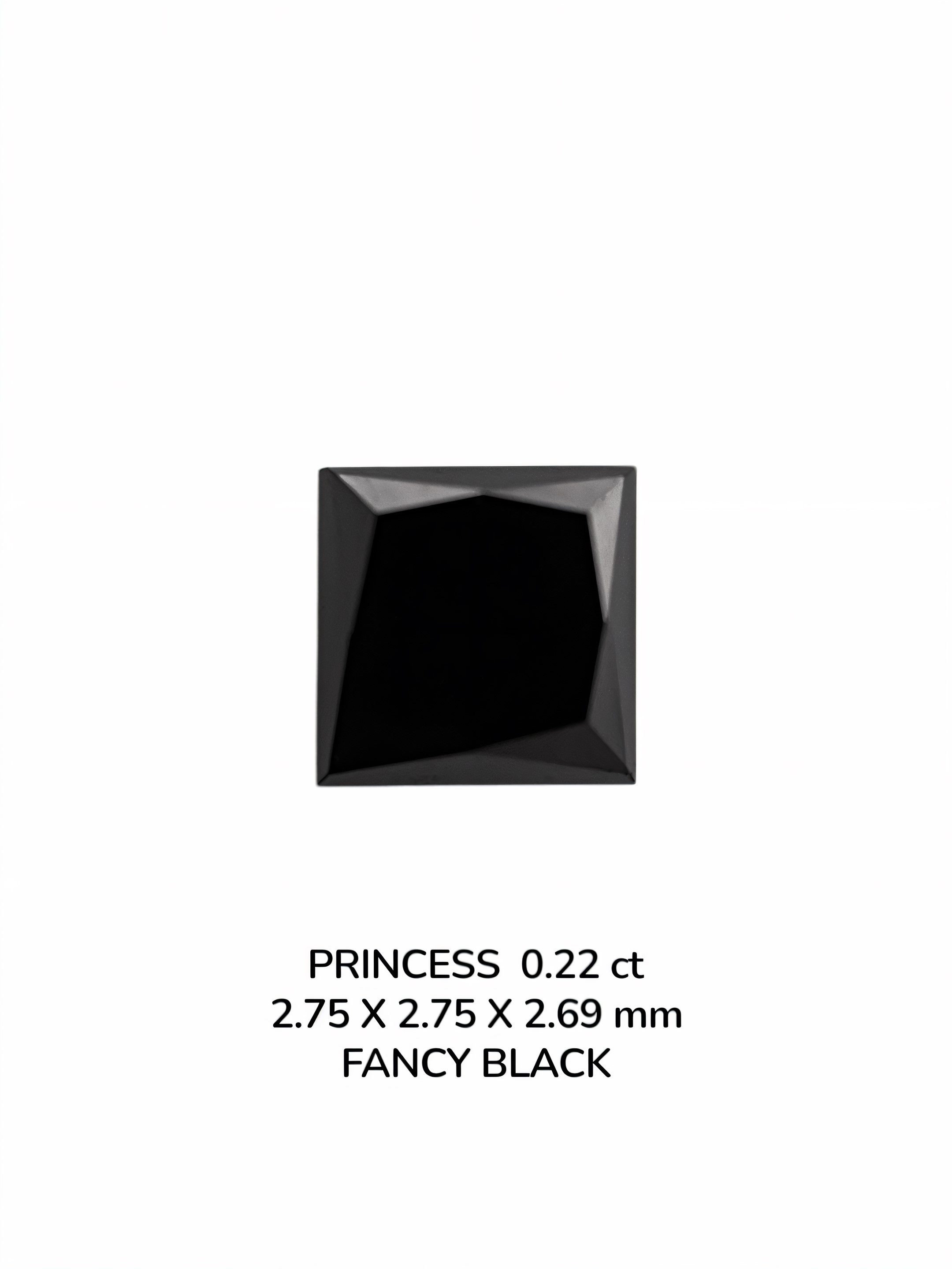 0.22 Carat Natural Fancy Black Princess Diamond SE-9077T1