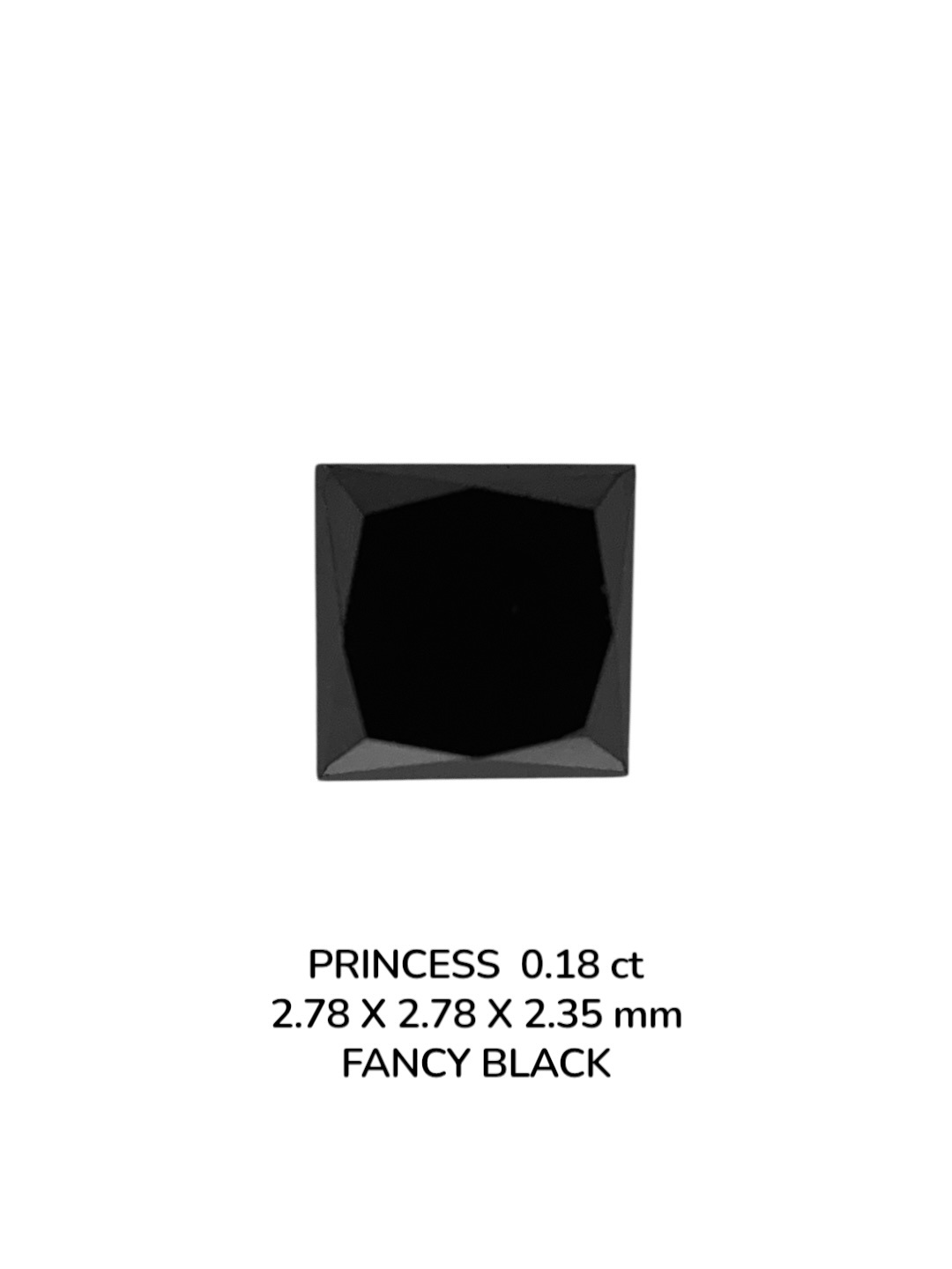 0.18 Carat Natural Fancy Black Princess Diamond SE-9077T3