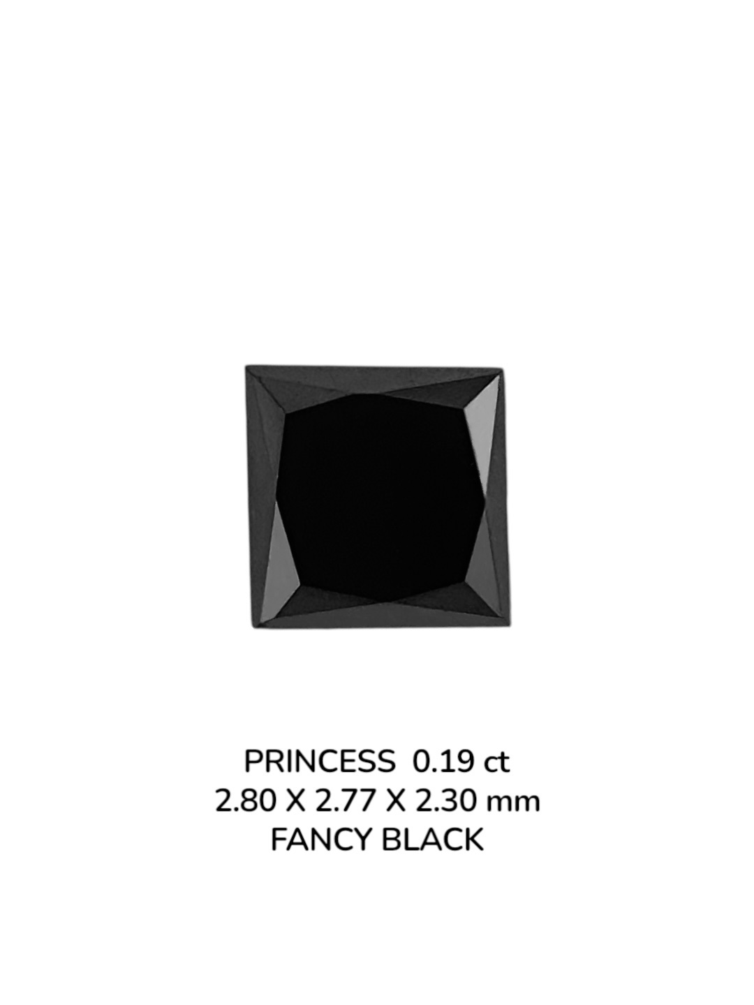 0.19 Carat Natural Fancy Black Princess Diamond SE-9077T11