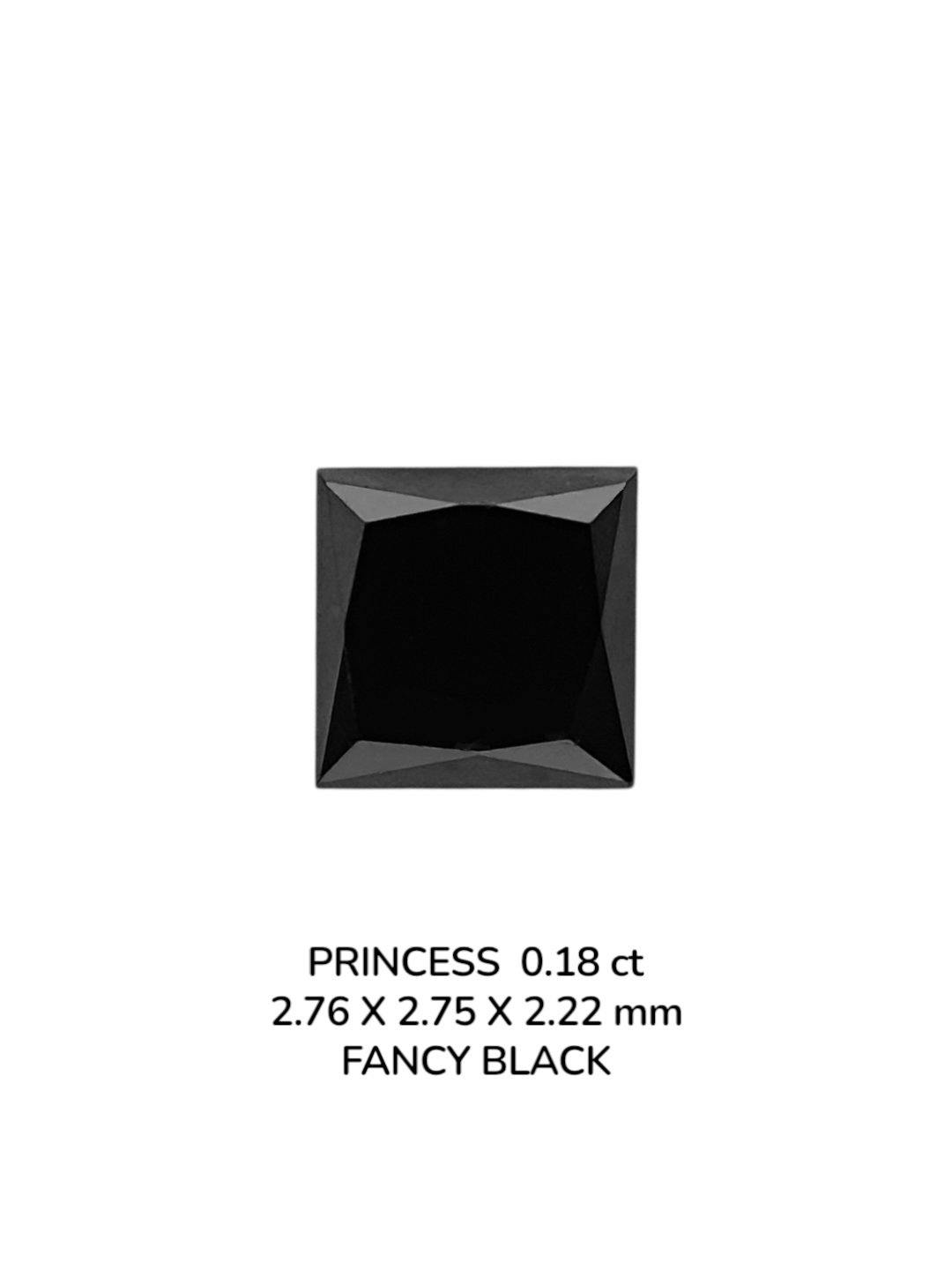0.18 Carat Natural Fancy Black Princess Diamond SE-9077T13