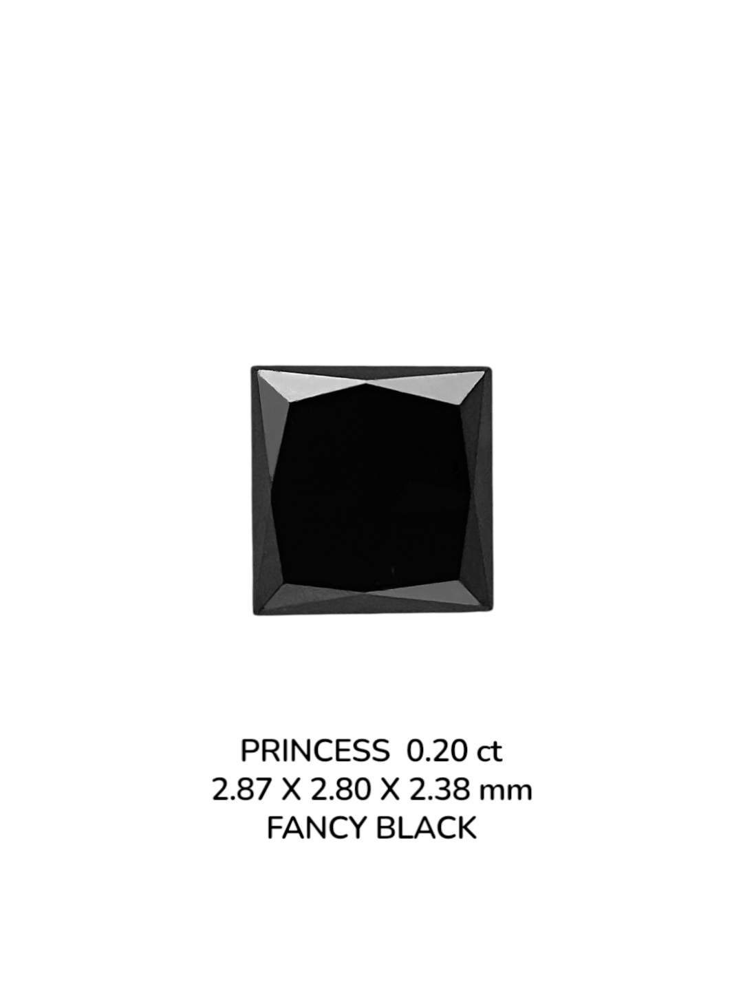0.20 Carat Natural Fancy Black Princess Diamond SE-9077T16