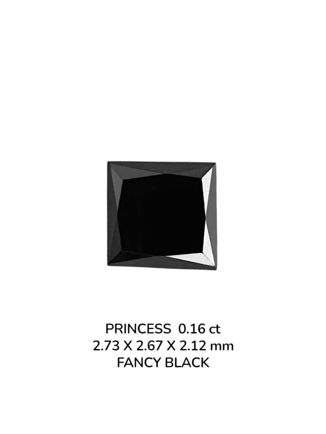 0.16 Carat Natural Fancy Black Princess Diamond SE-9077T19