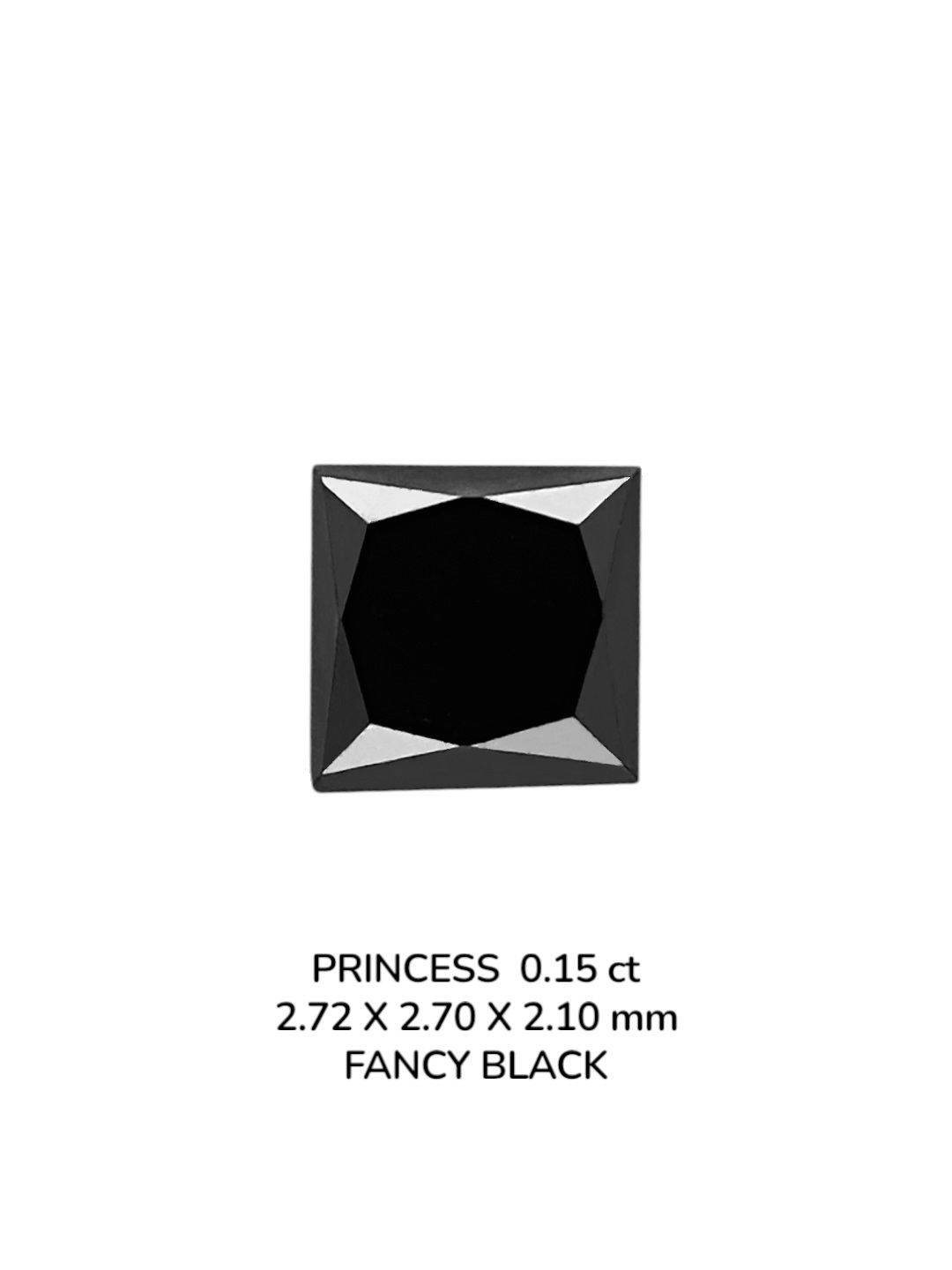 0.15 Carat Natural Fancy Black Princess Diamond SE-9077T26