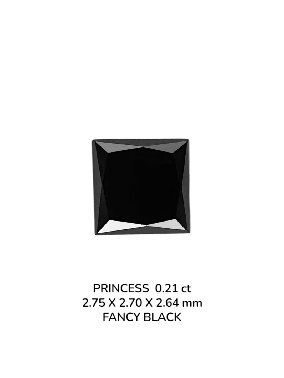 0.21 Carat Natural Fancy Black Princess Diamond SE-9077T29