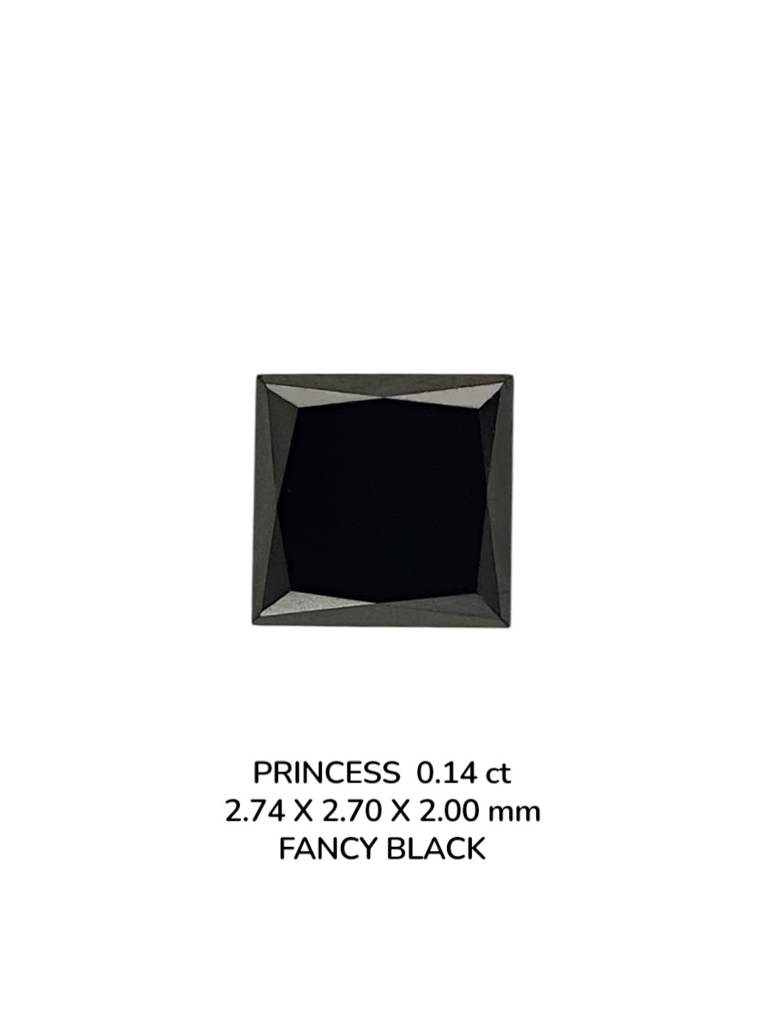 0.14 Carat Natural Fancy Black Princess Diamond SE-9077T31