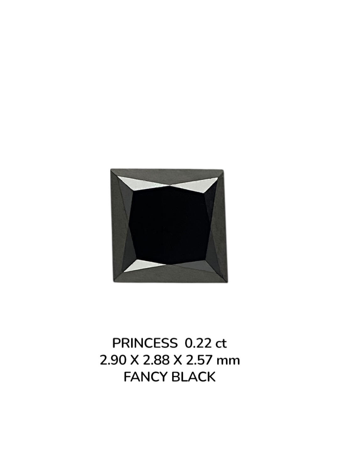 0.22 Carat Natural Fancy Black Princess Diamond SE-9077T32
