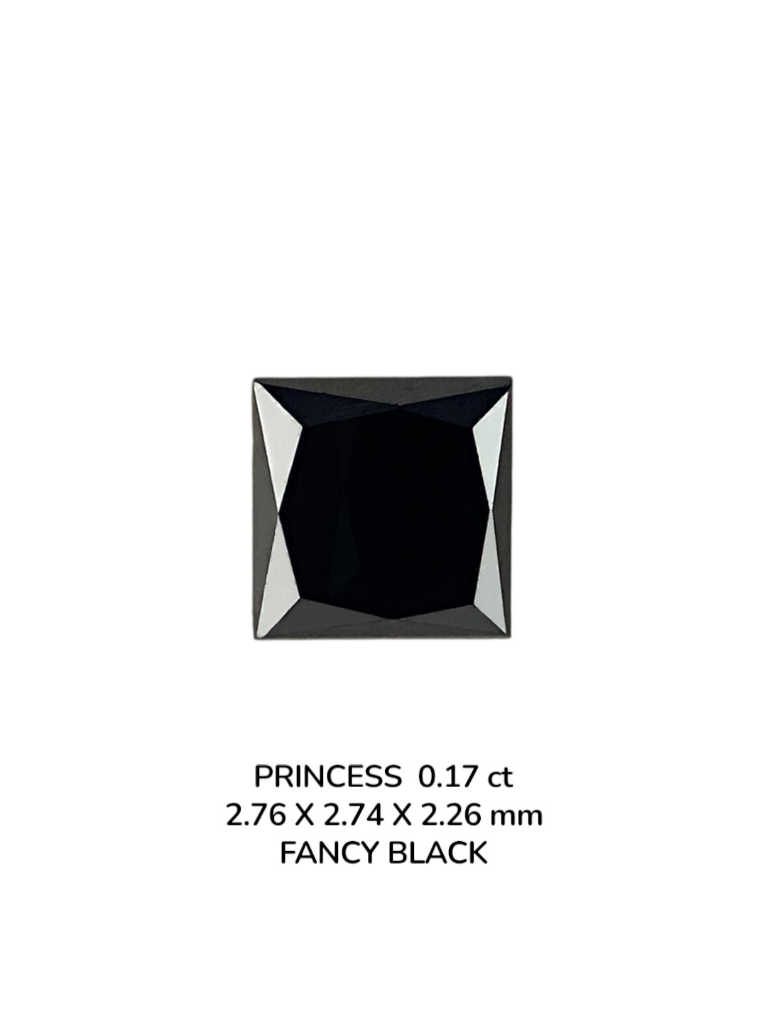 0.17 Carat Natural Fancy Black Princess Diamond SE-9077T35