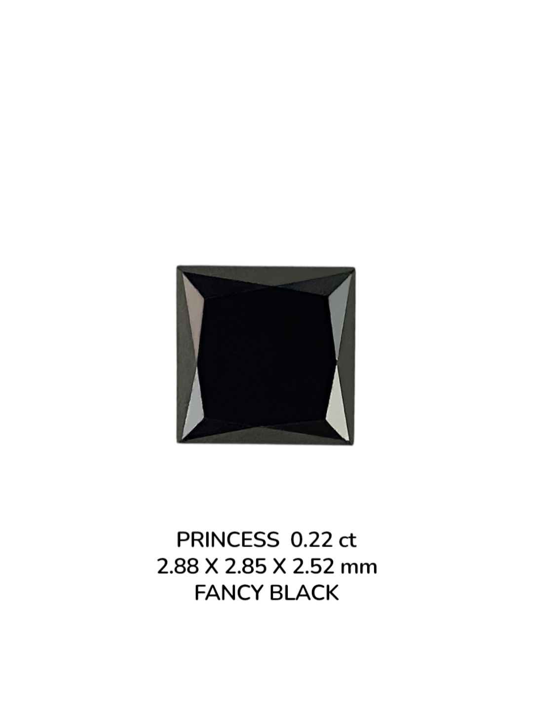 0.22 Carat Natural Fancy Black Princess Diamond SE-9077T37