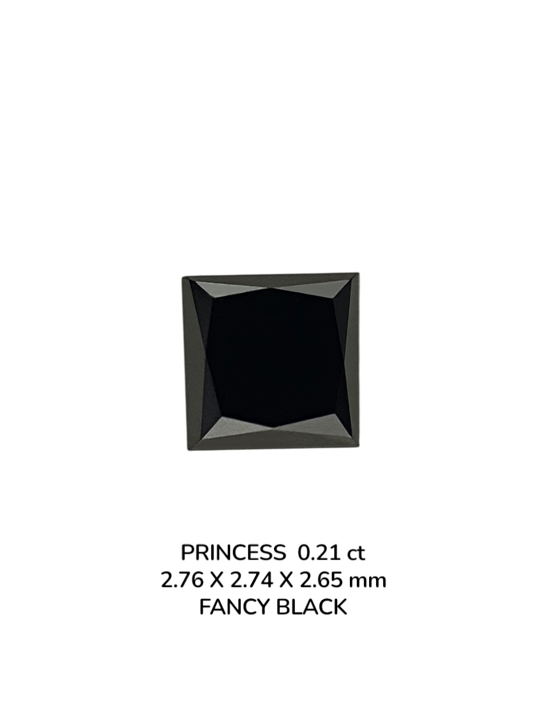0.21 Carat Natural Fancy Black Princess Diamond SE-9077T38