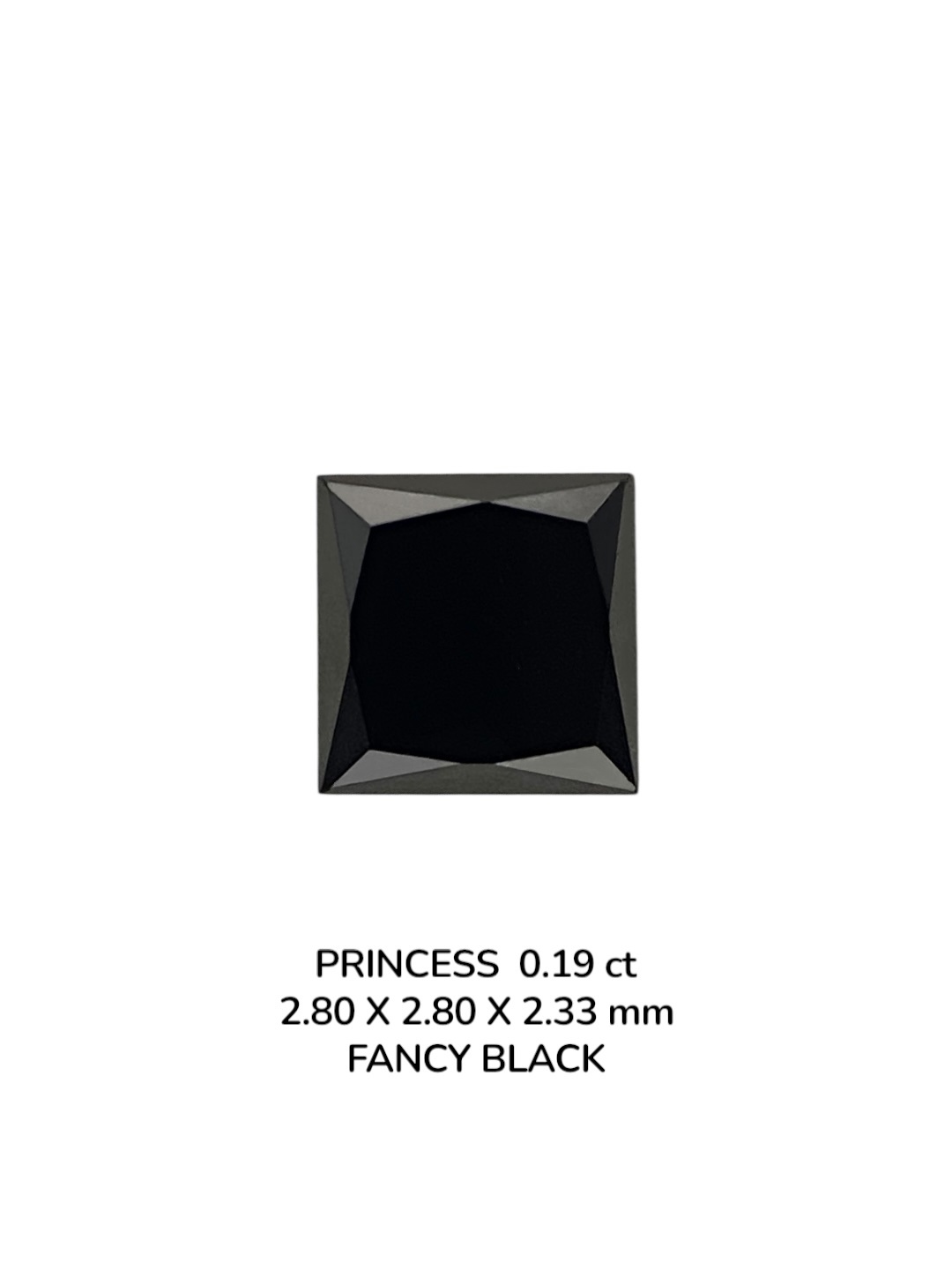 0.19 Carat Natural Fancy Black Princess Diamond SE-9077T39