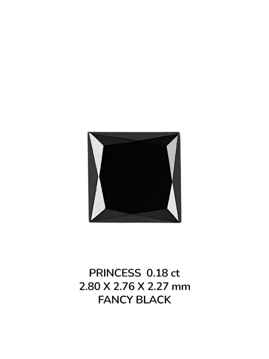 0.18 Carat Natural Fancy Black Princess Diamond SE-9077T43