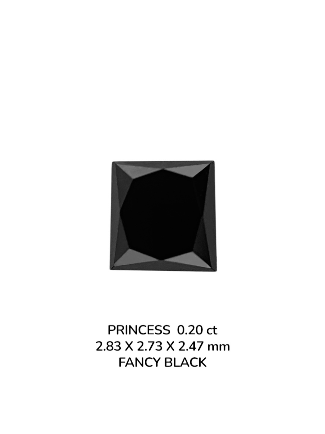 0.20 Carat Natural Fancy Black Princess Diamond SE-9077T44