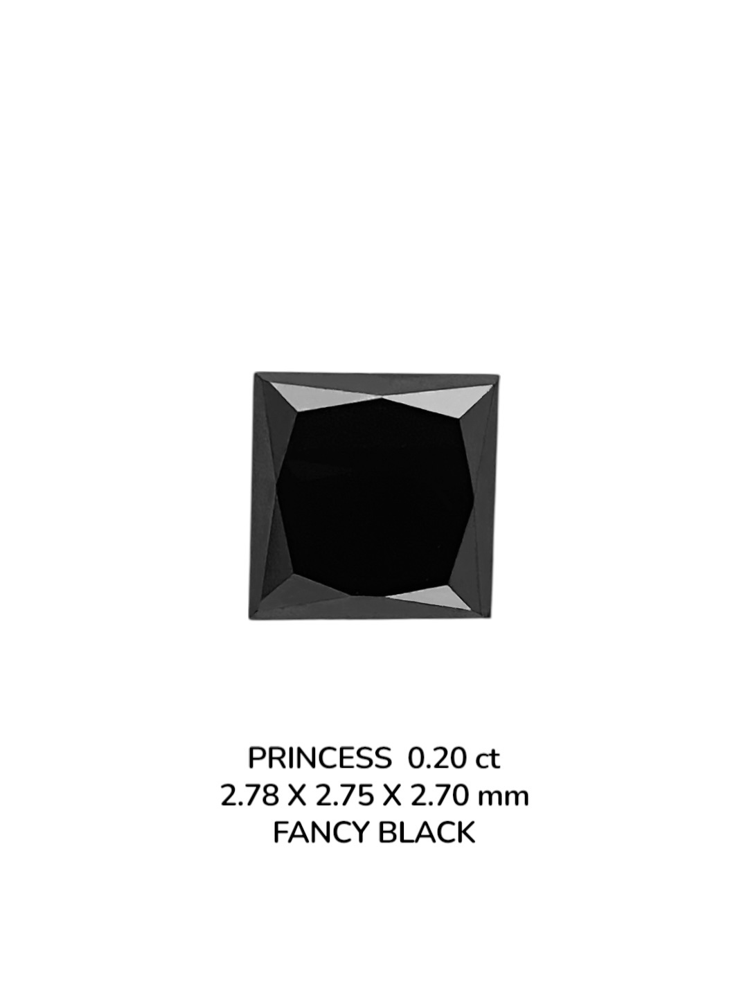 0.20 Carat Natural Fancy Black Princess Diamond SE-9077T47