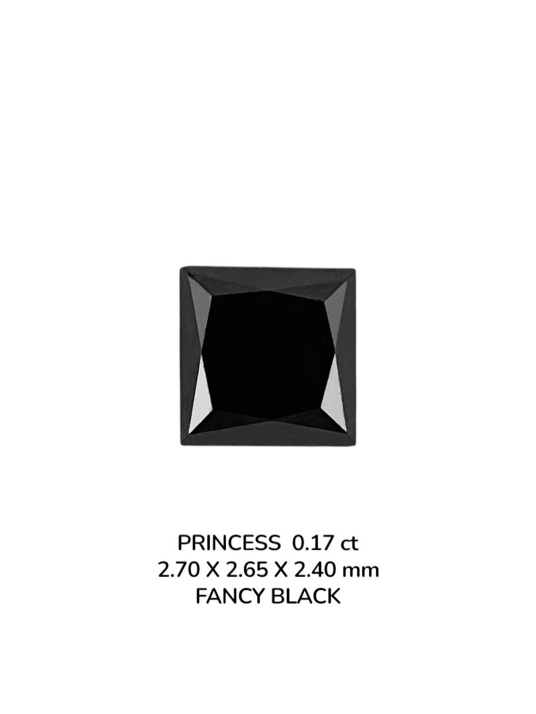 0.17 Carat Natural Fancy Black Princess Diamond SE-9077T50