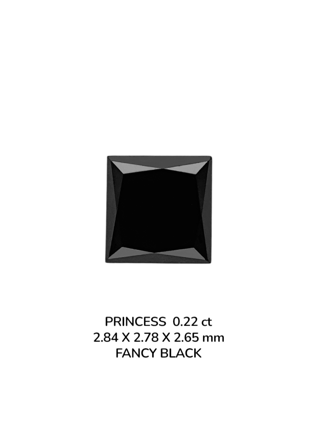0.22 Carat Natural Fancy Black Princess Diamond SE-9077T51