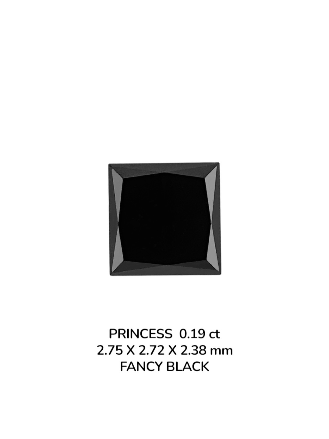 0.19 Carat Natural Fancy Black Princess Diamond SE-9077T52