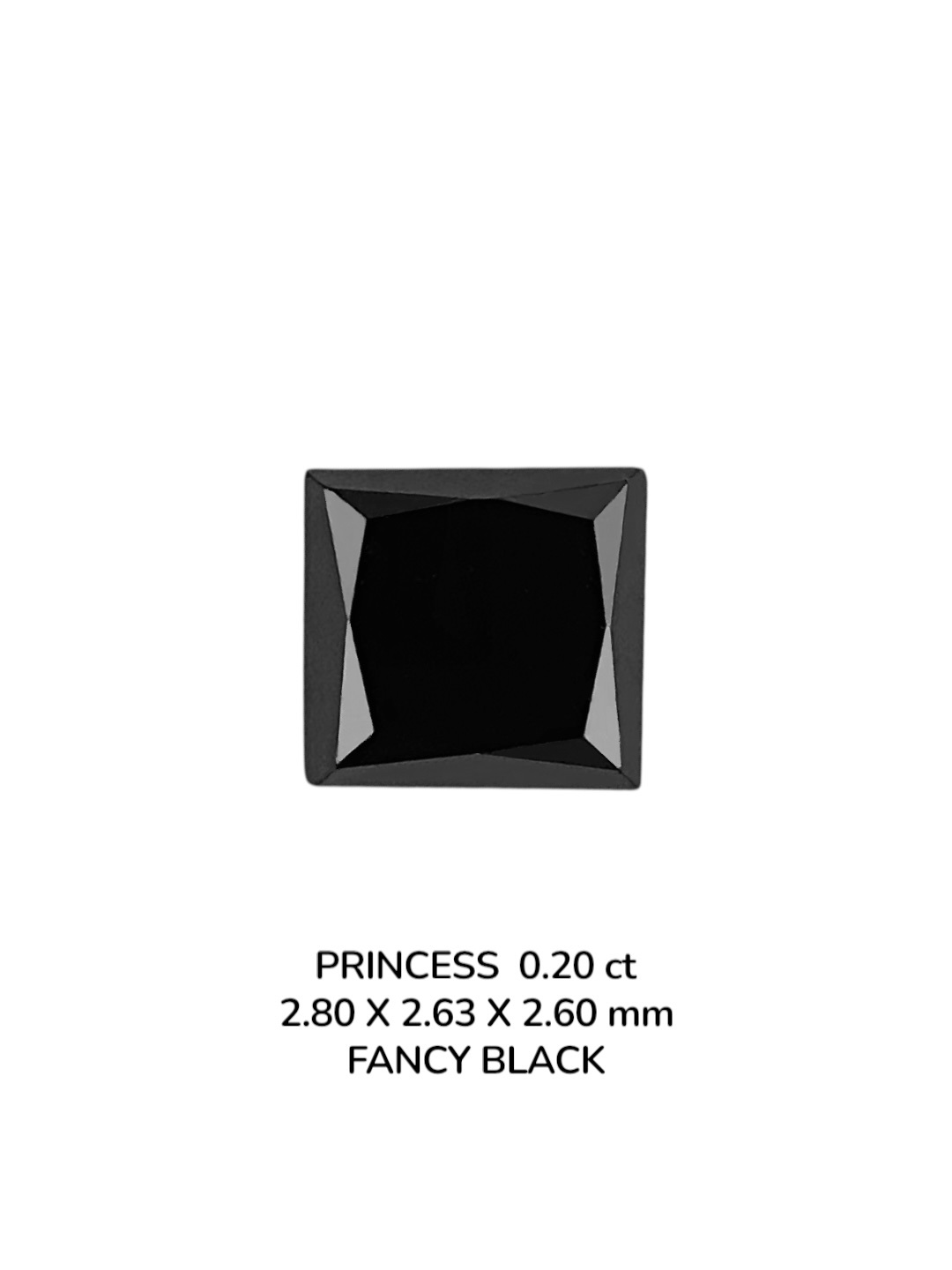 0.20 Carat Natural Fancy Black Princess Diamond SE-9077T53