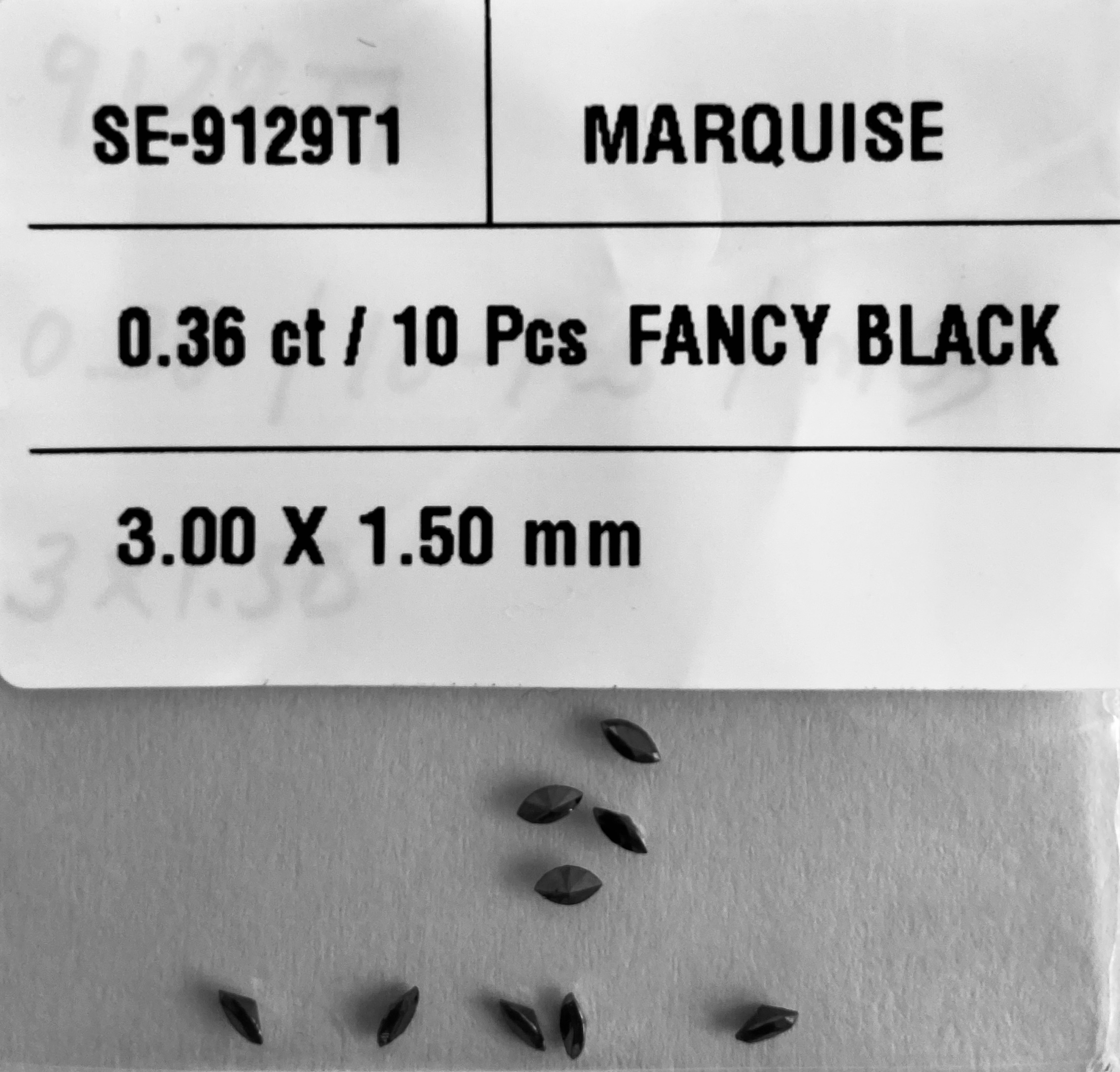 0.36 Carat Natural Fancy Black Marquise Diamond SE-9129T1
