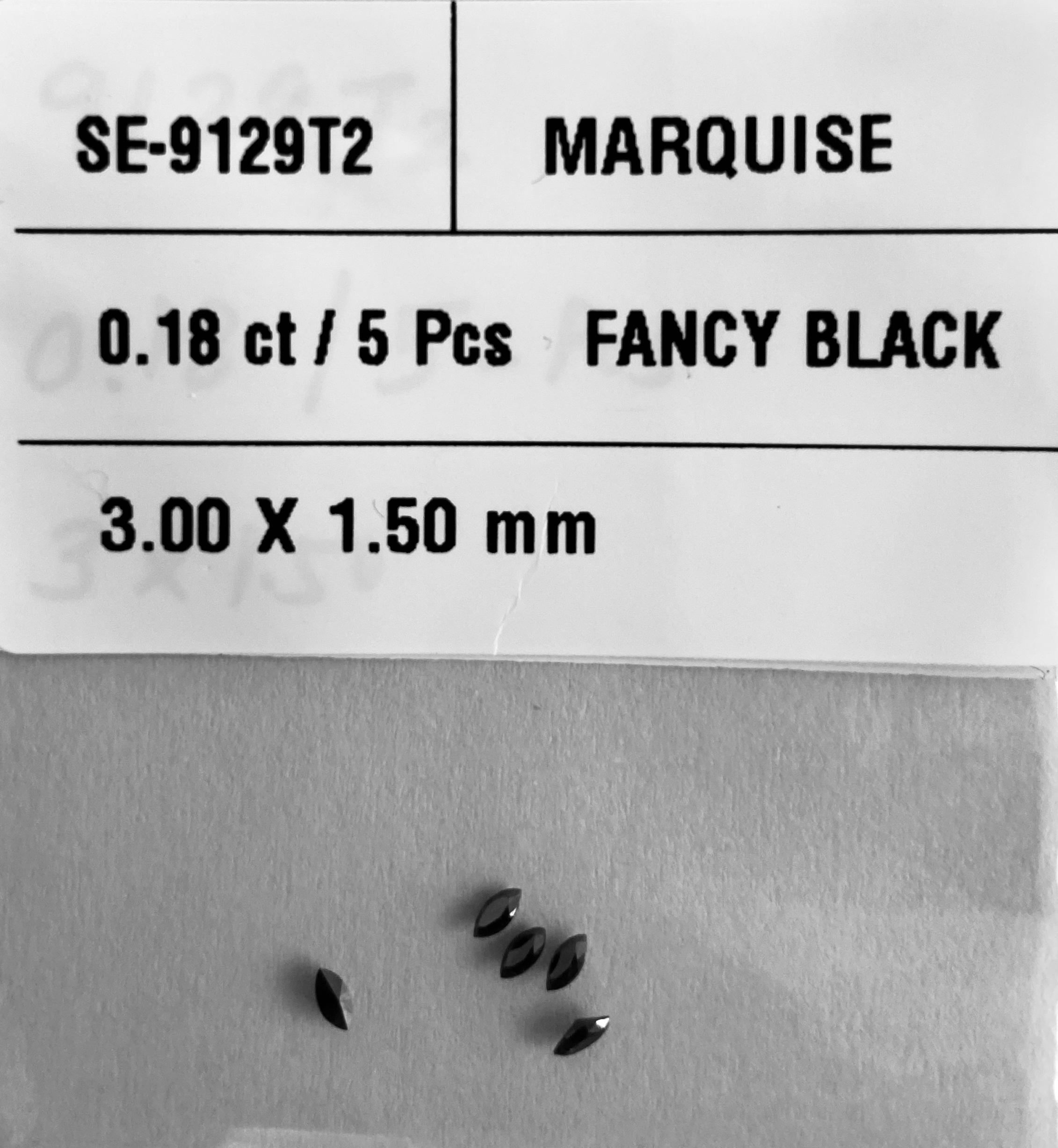 0.18 Carat Natural Fancy Black Marquise Diamond SE-9129T2