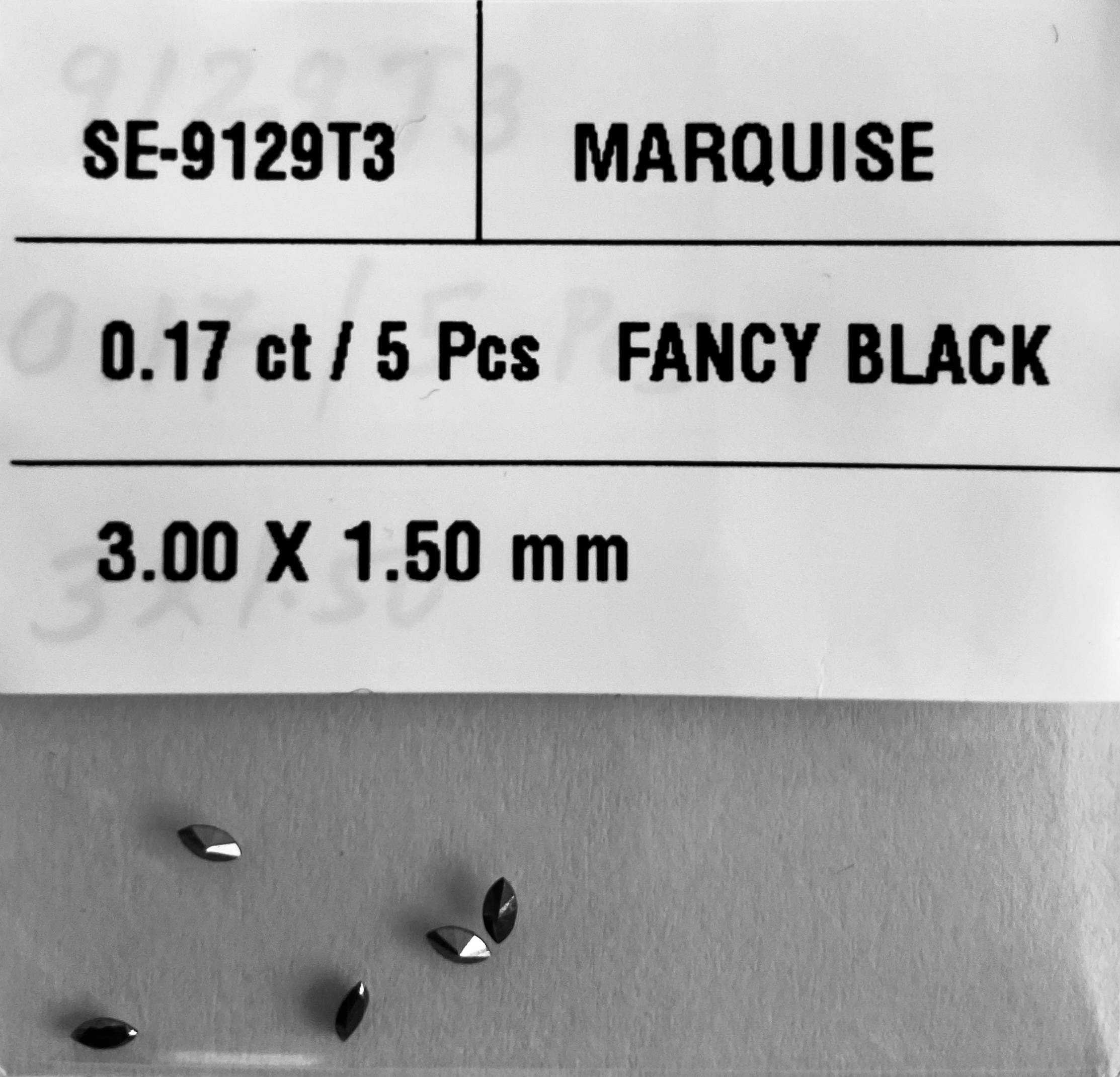 0.17 Carat Natural Fancy Black Marquise Diamond SE-9129T3