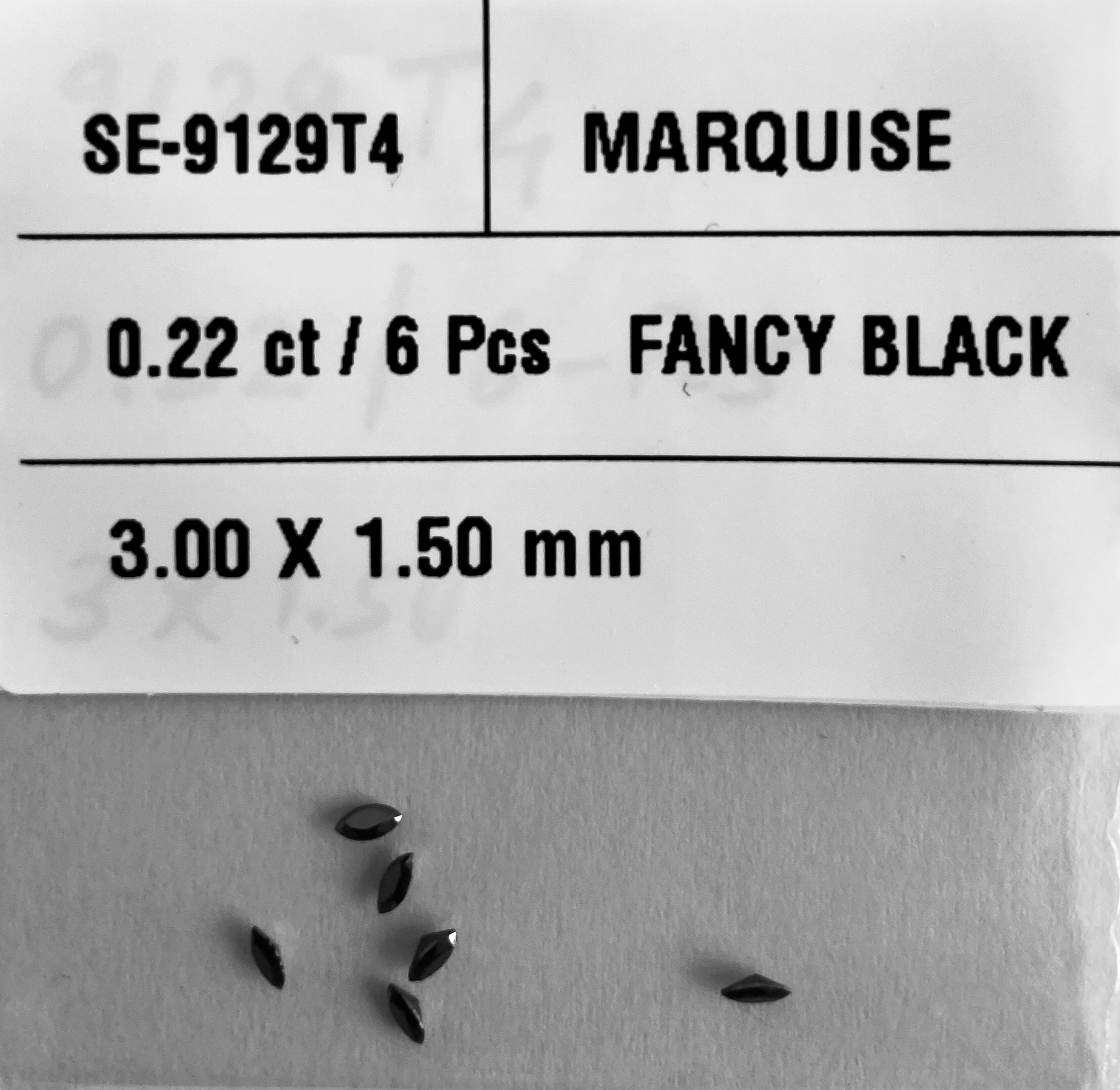 0.22 Carat Natural Fancy Black Marquise Diamond SE-9129T4