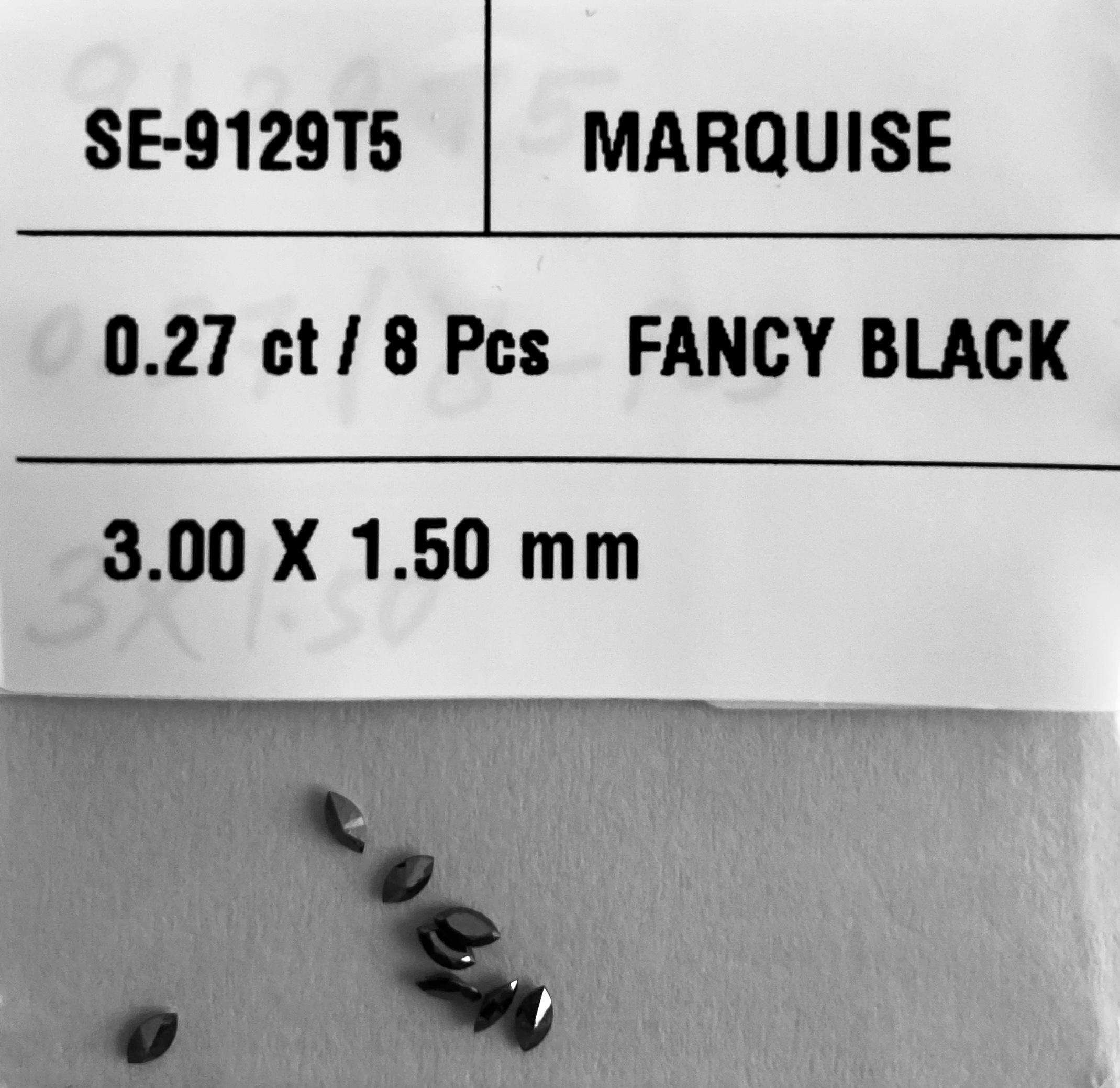 0.27 Carat Natural Fancy Black Marquise Diamond SE-9129T5