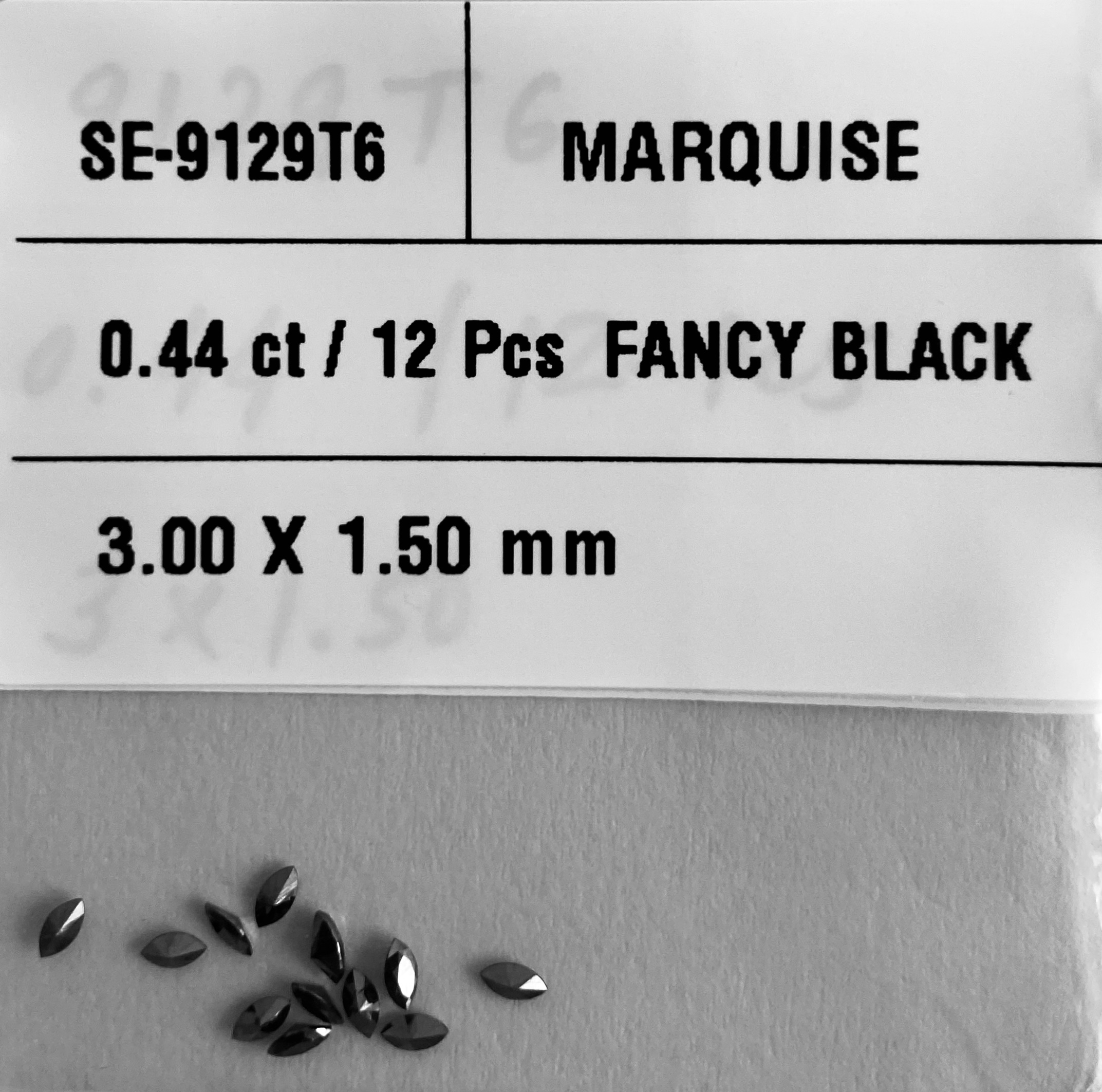 0.44 Carat Natural Fancy Black Marquise Diamond SE-9129T6