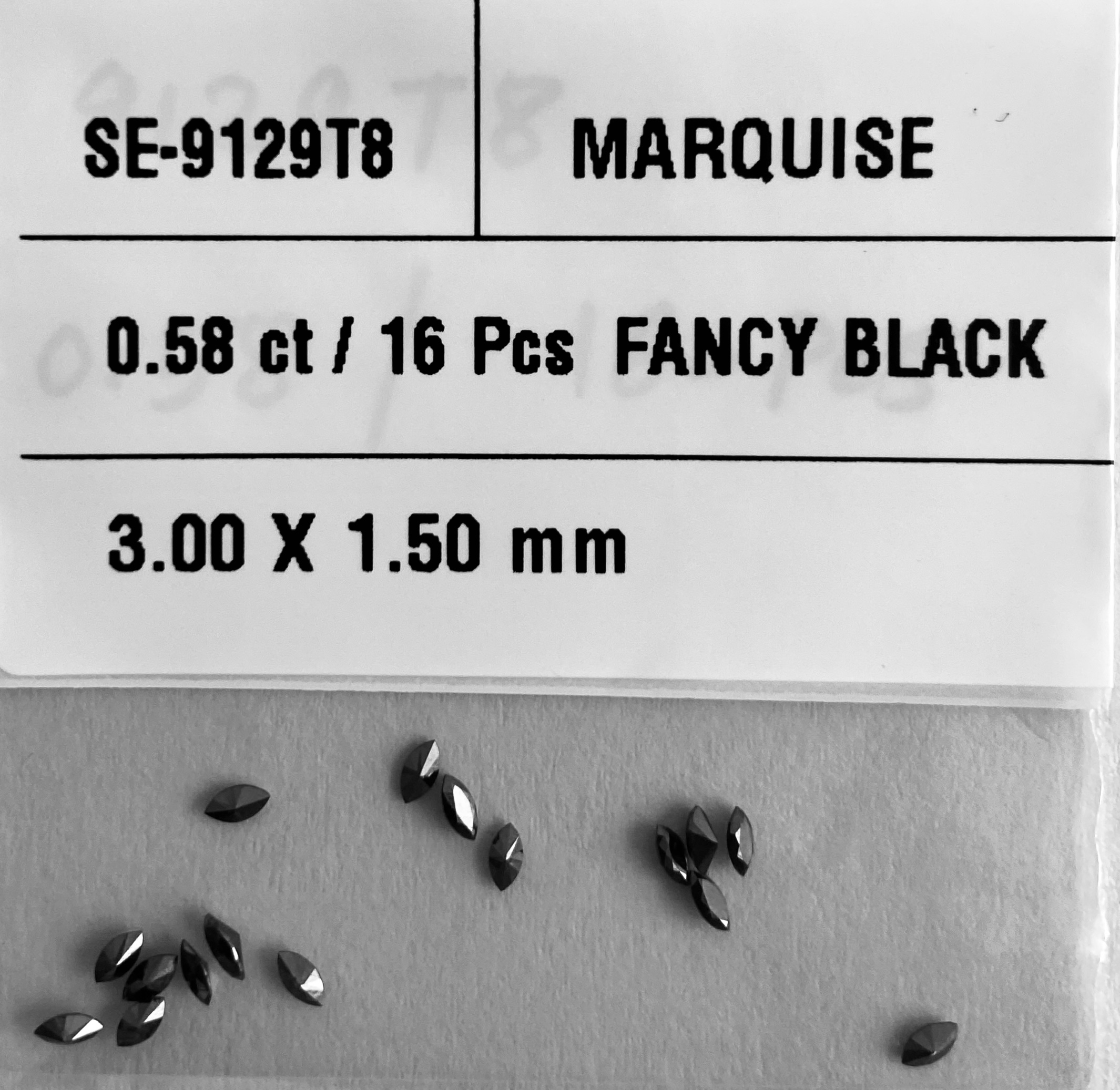 0.58 Carat Natural Fancy Black Marquise Diamond SE-9129T8